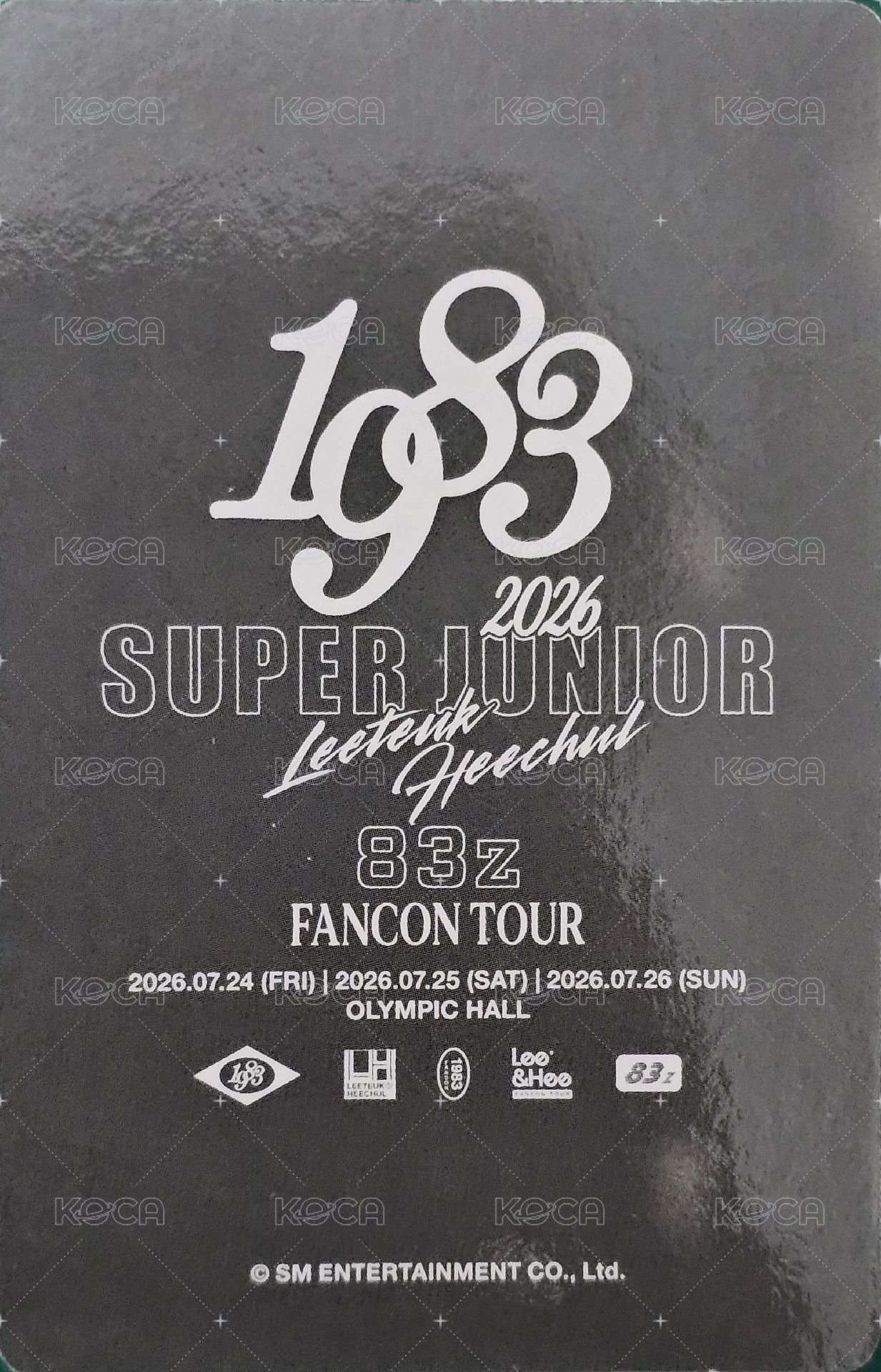2026 FANCON 照片組 周邊卡  背面