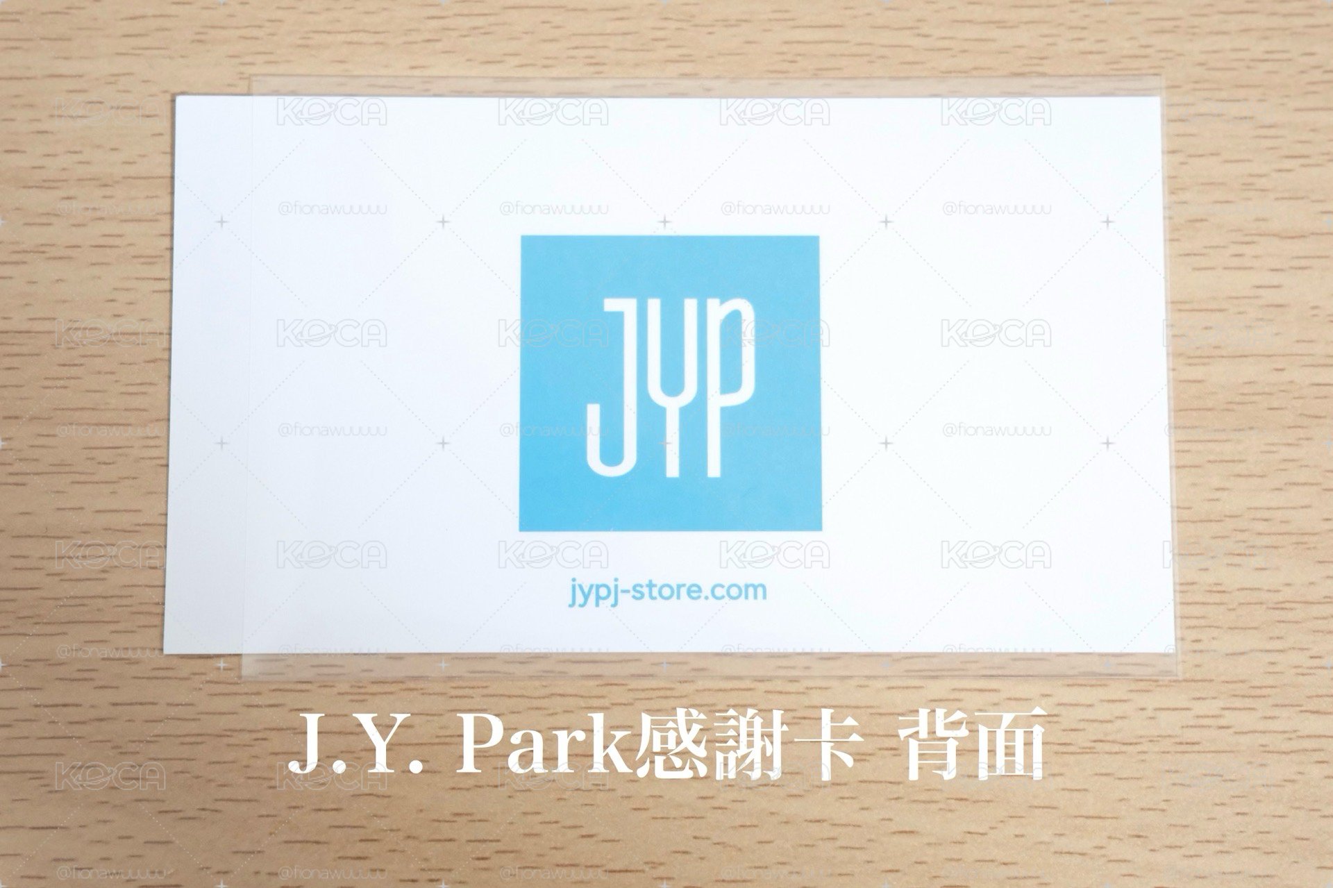 J.Y. Park 感謝卡