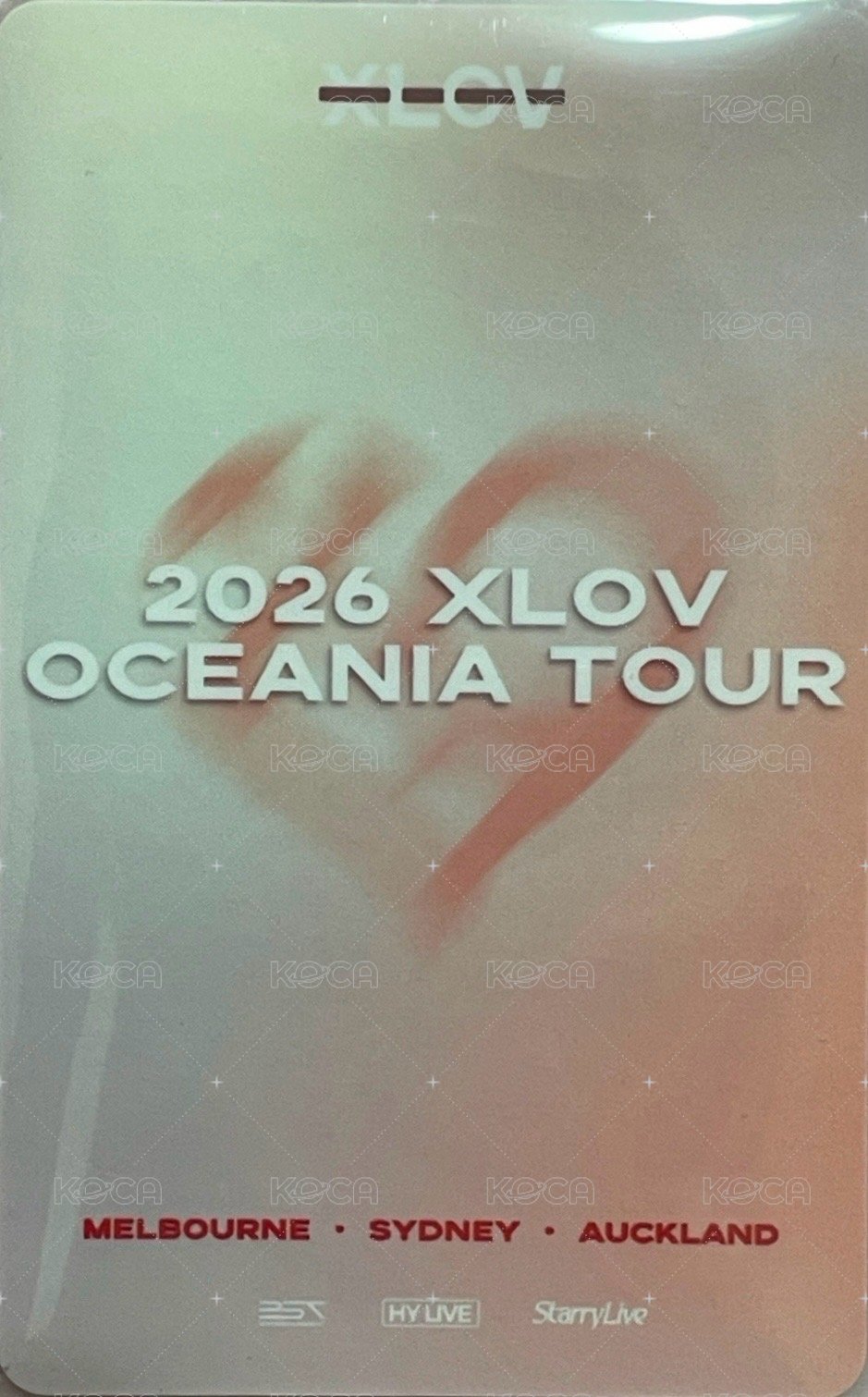 OCEANIA TOUR 大洋洲 入場卡 / 場限卡 2 背面
