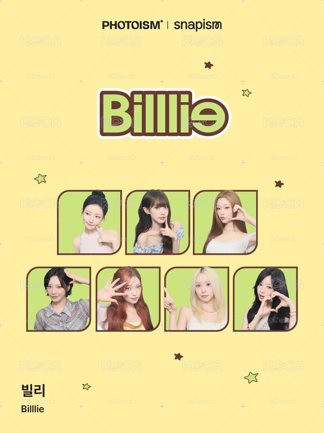 Billlie X snapism X photoism 人生四格卡 貼紙 代印