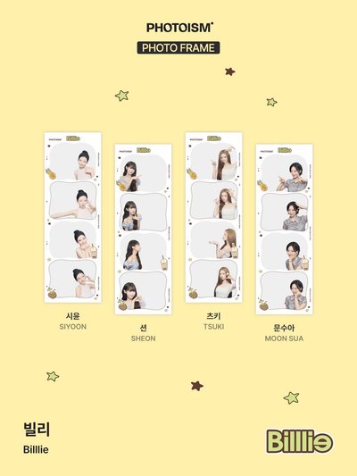 Billlie X snapism X photoism 人生四格卡 貼紙 代印