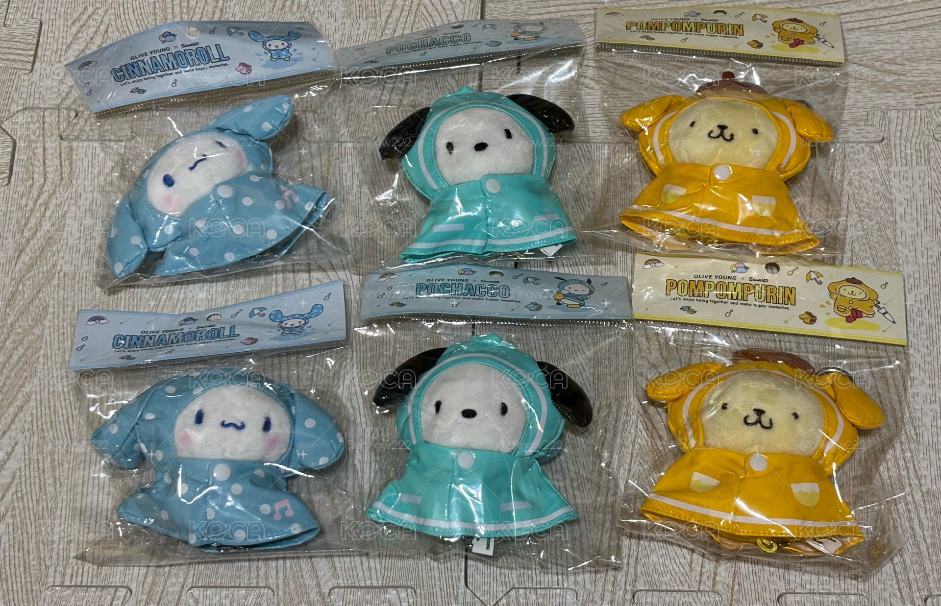 OLIVE YOUNG X Sanrio 雨衣吊飾娃娃