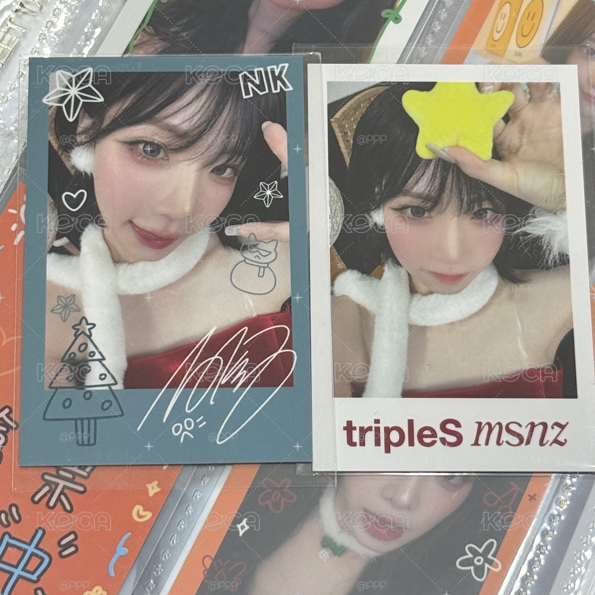 msnz el快閃店幸運卡 s7聖誕彩框+白框