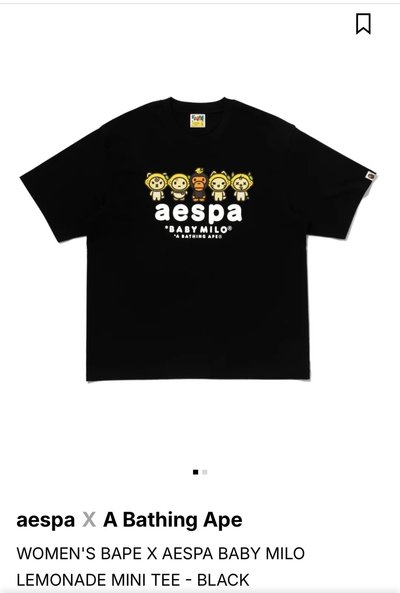 BAPE® x aespa T恤 aespa x BABY MILO 