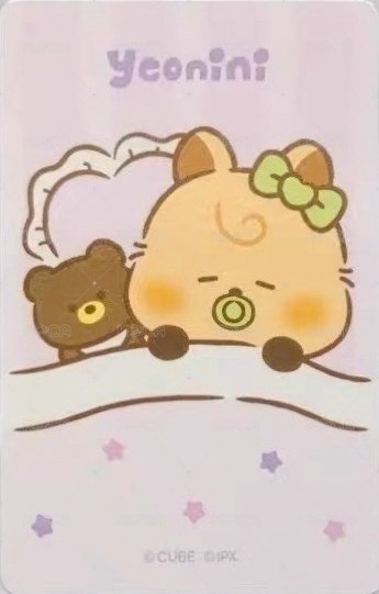 minini baby 周邊卡 吊飾娃卡 背面