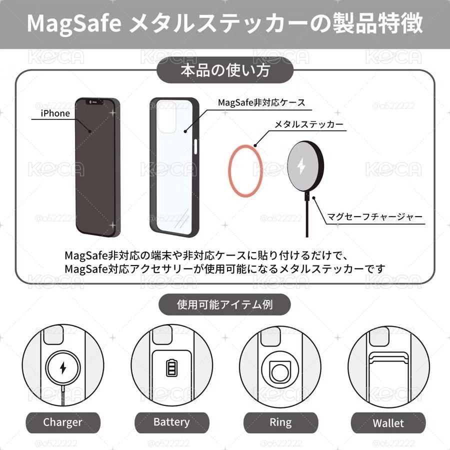 吉伊卡哇MagSafe充電圈 磁吸貼片