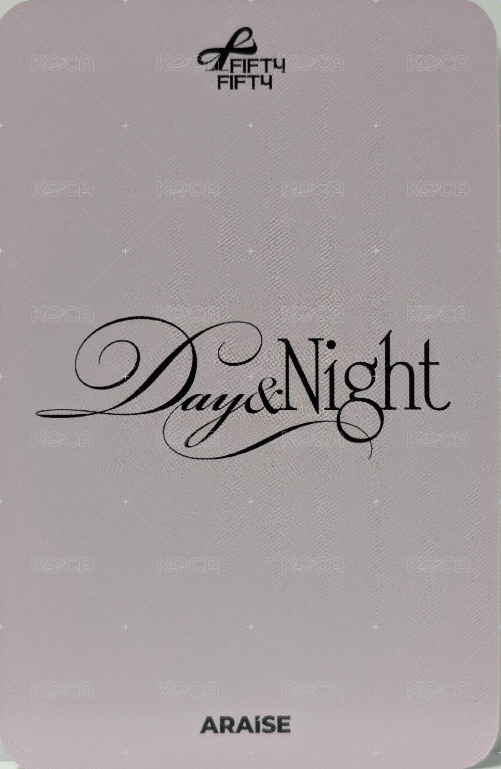 Day & Night AR 線上 3.0 Fansign card 當日造型 B ver. Back