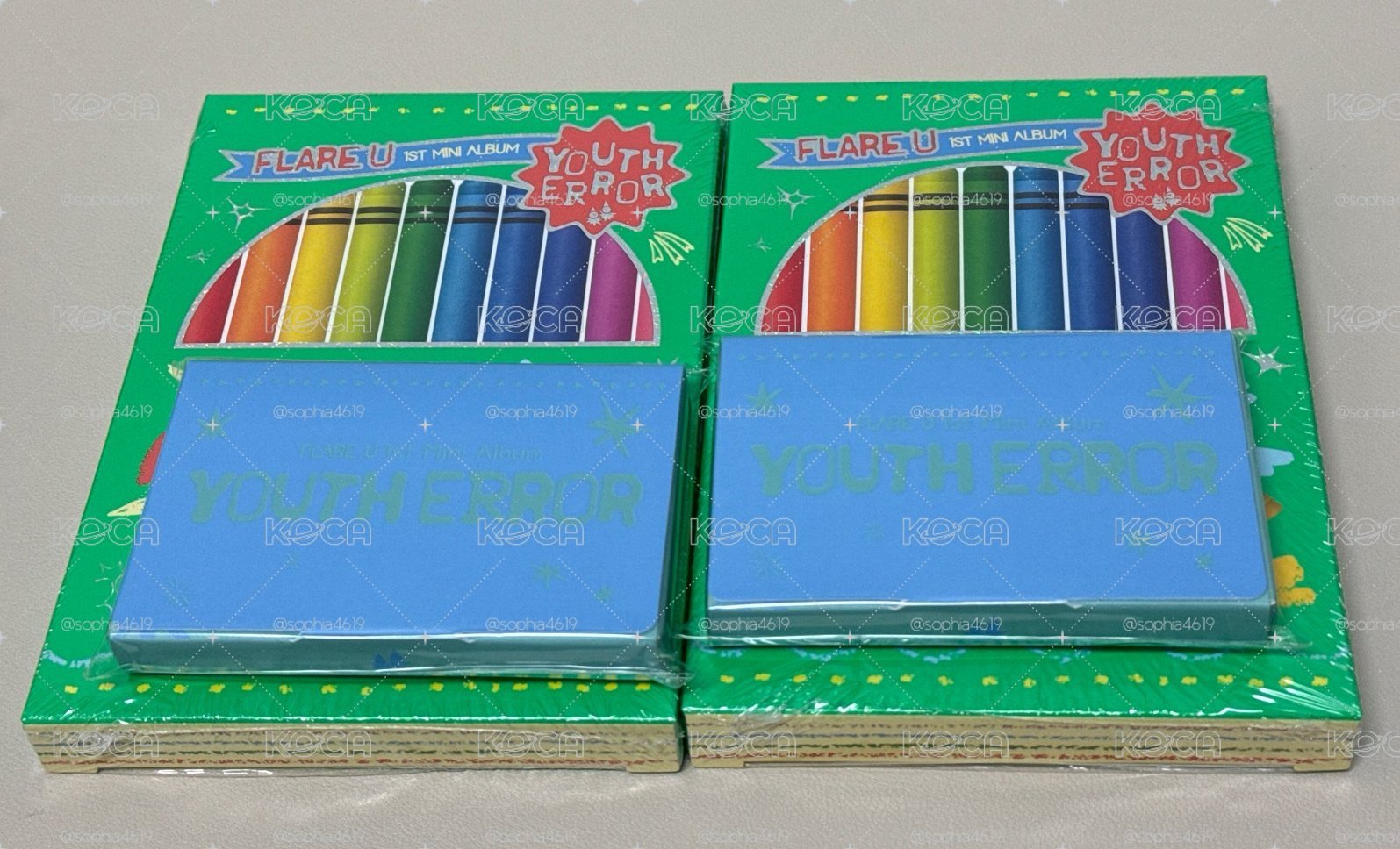 FLARE U未拆蠟筆專*2 &未拆QR專*2