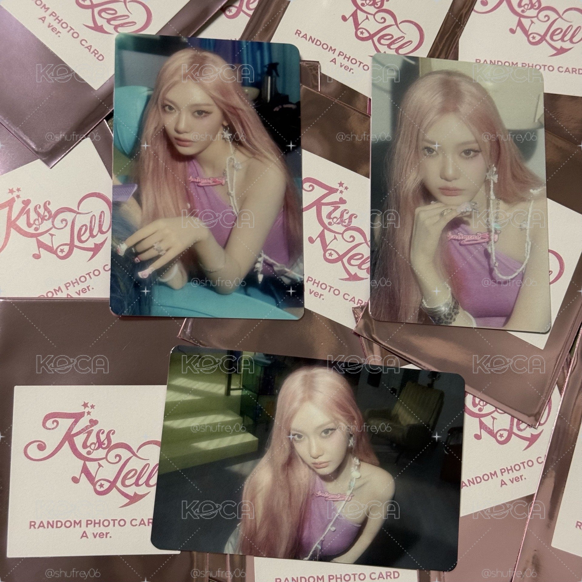 aespa KISS N TELL 快閃 隨機卡 A版 karina ningning