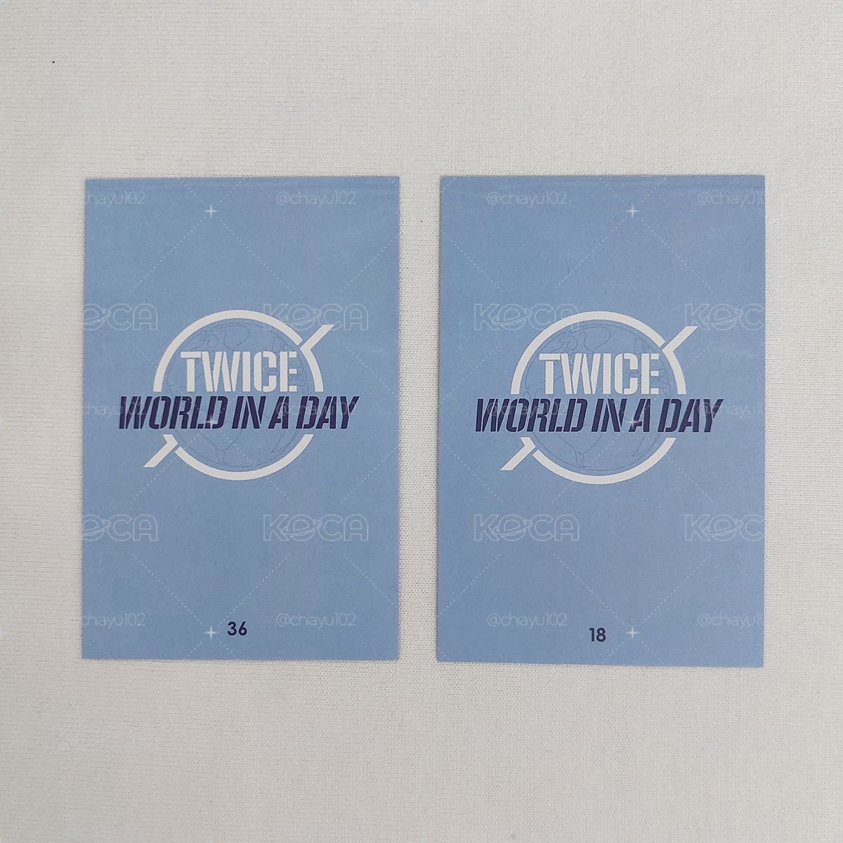 World in a day隨機卡2張