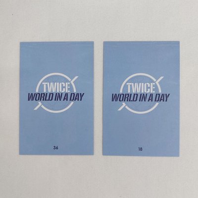World in a day隨機卡2張