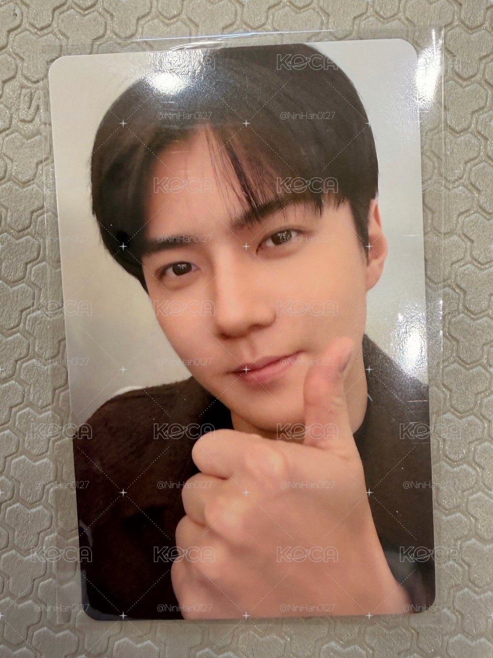 吳世勳🐥Sehun 中背「謝謝你對我愛和保護」小芒 深圳簽售卡