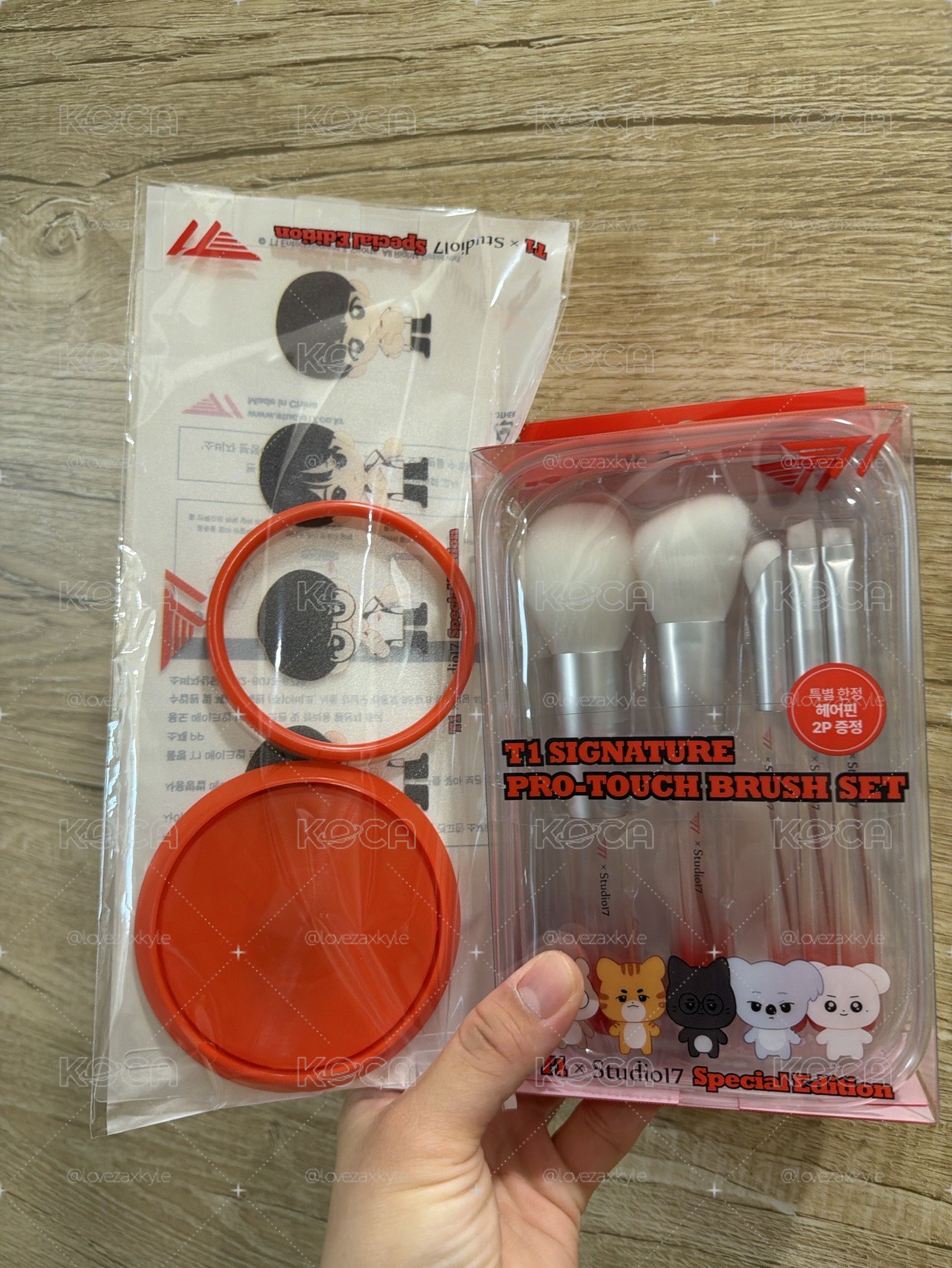 T1 x Ably 聯名 化妝刷 刷具桶 整組