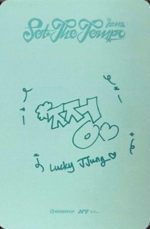 迷三 koreepop 咕卡 Fansign card  Back