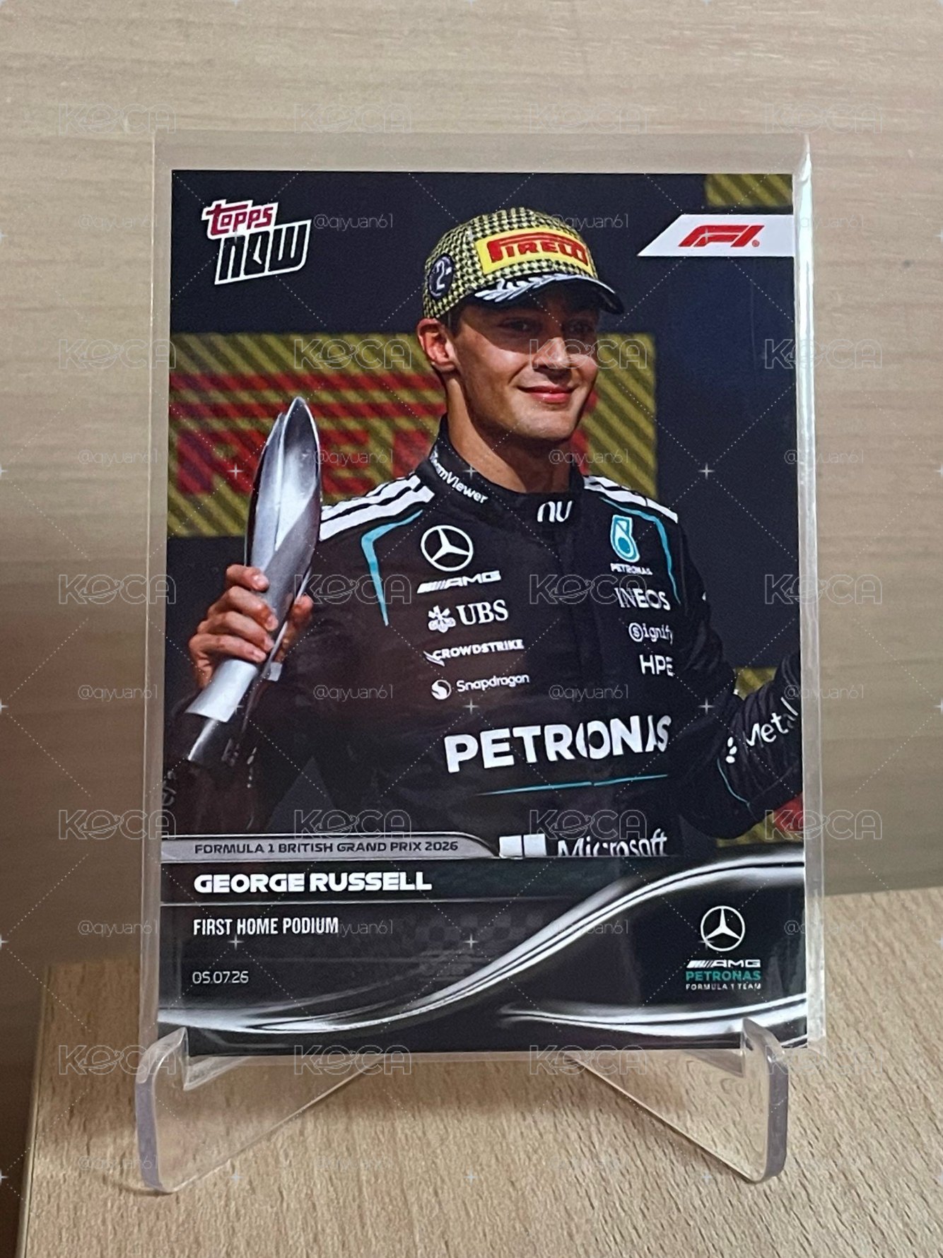 George Russell 2026 Topps Now Formula 1 Card 英國大獎賽 普卡