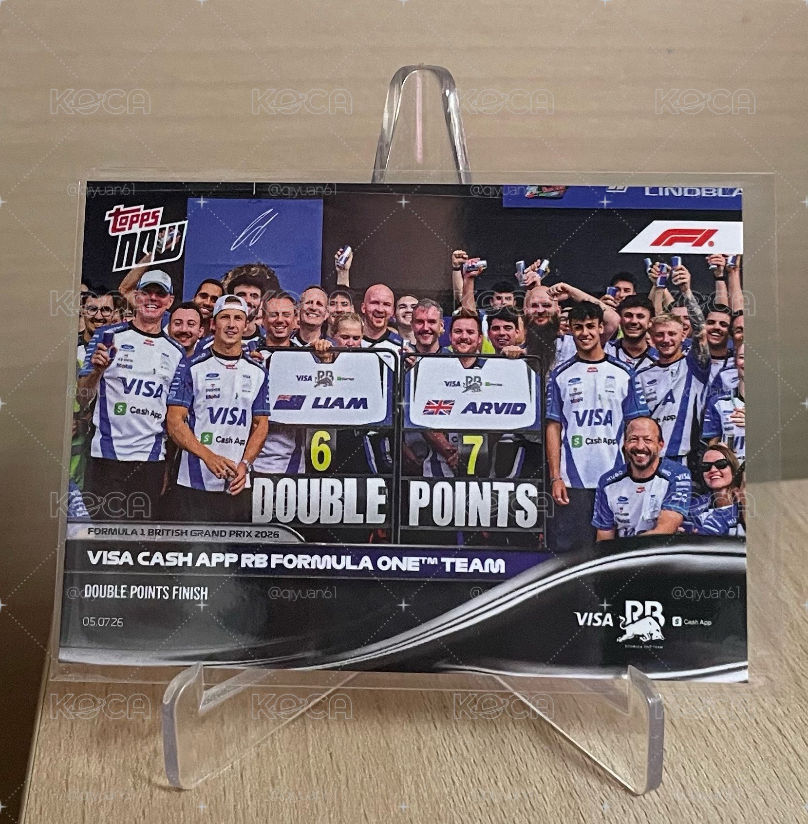2026 Topps Now Formula 1 Card 46 小牛車隊卡 普卡