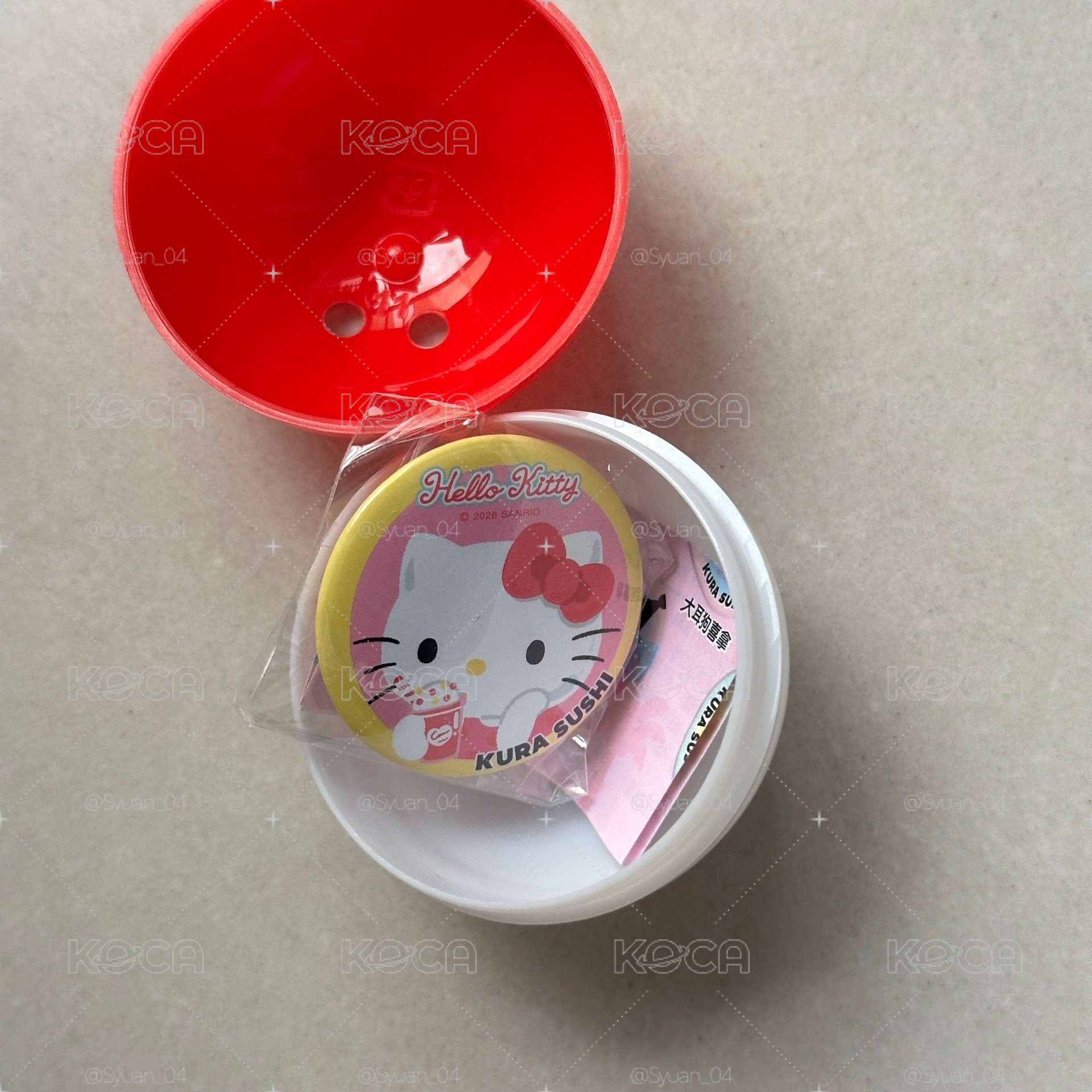 三麗鷗 Kitty 2026藏壽司徽章