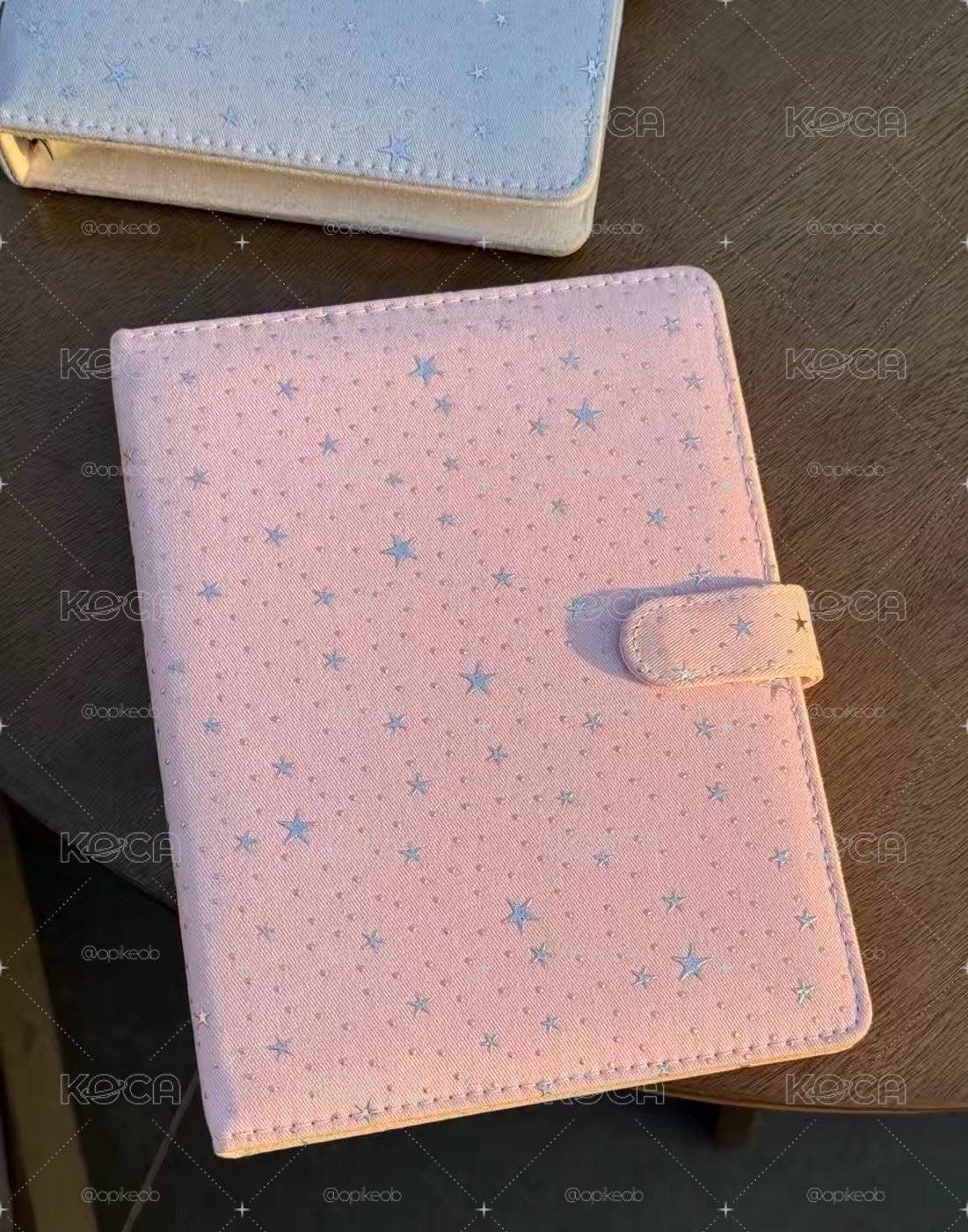 布粉色星星卡冊20張內頁