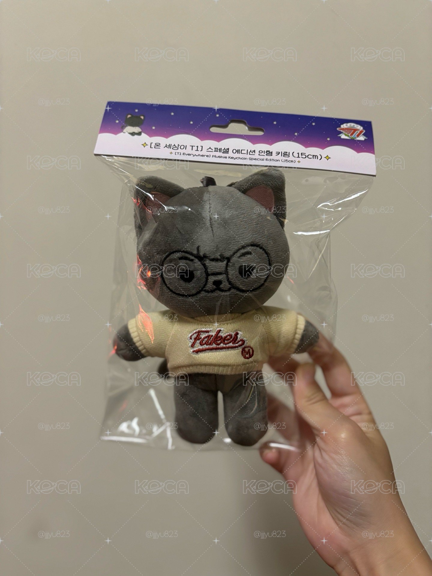 Faker 15cm動物娃（含卡）+Faker明太魚+八月主場日明信片套組（贈物請見詳述）