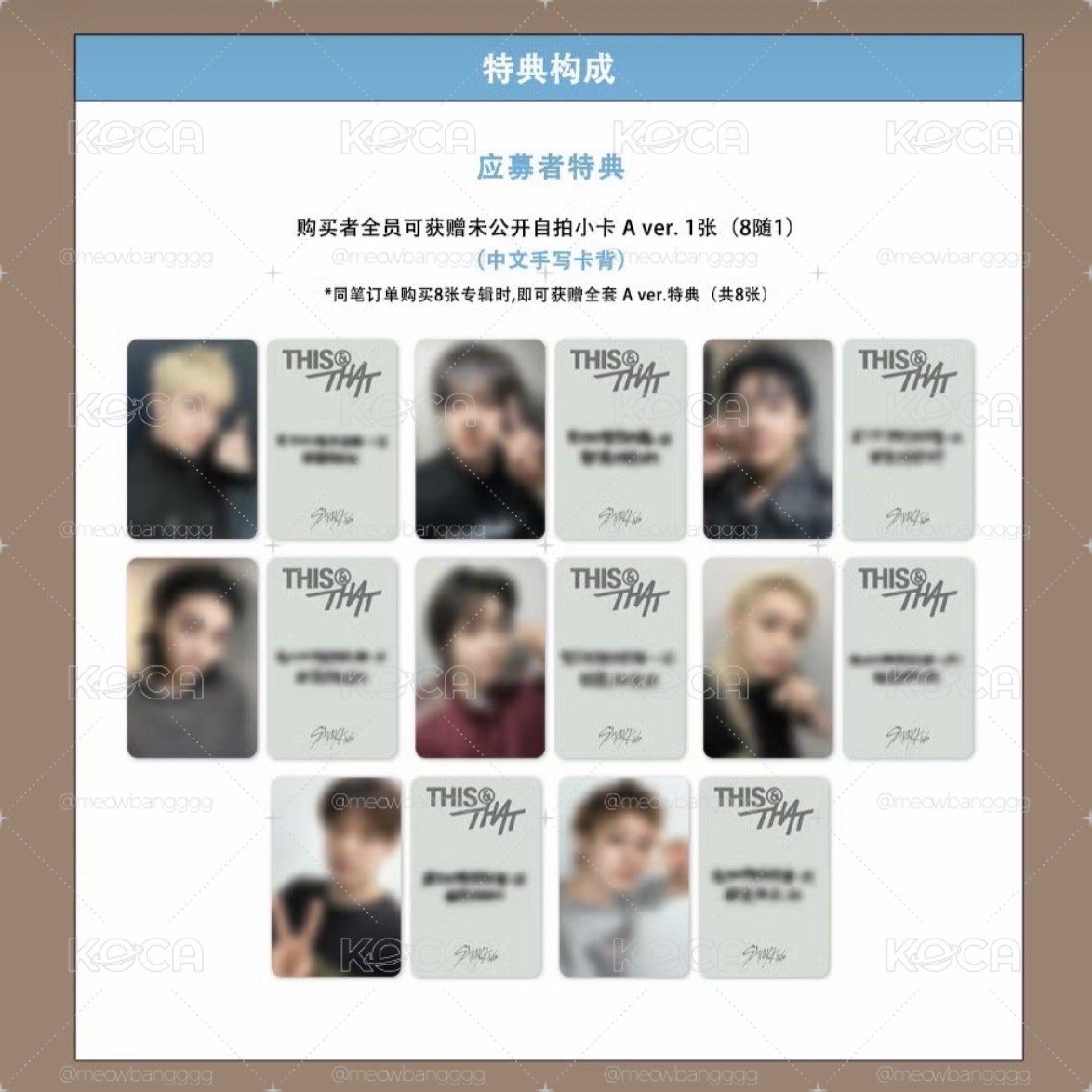 SKZ THIS & THAT 星河佛山線下 特典卡 僅套出