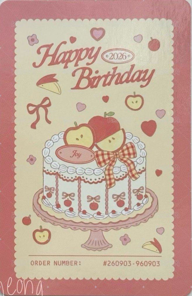 26生日 周邊卡 蛋糕吊飾卡 背面