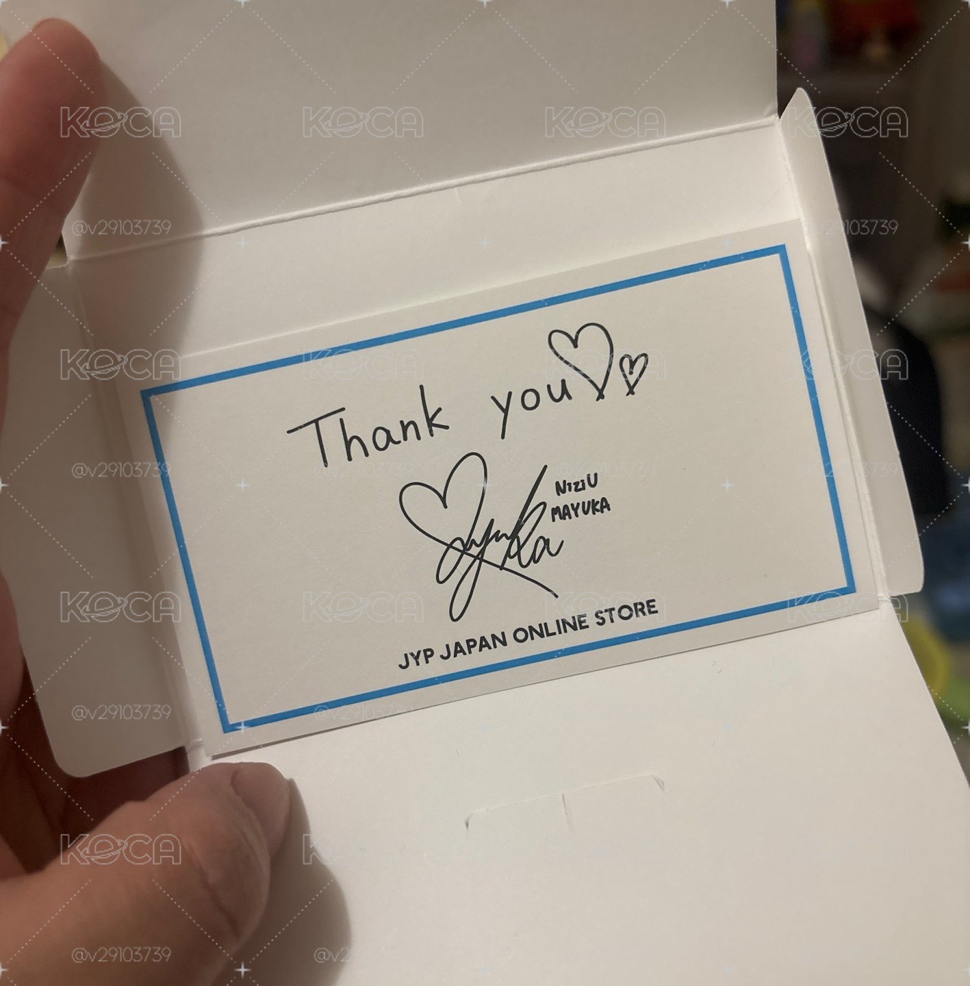JYP JAPAN 滿額卡 感謝卡