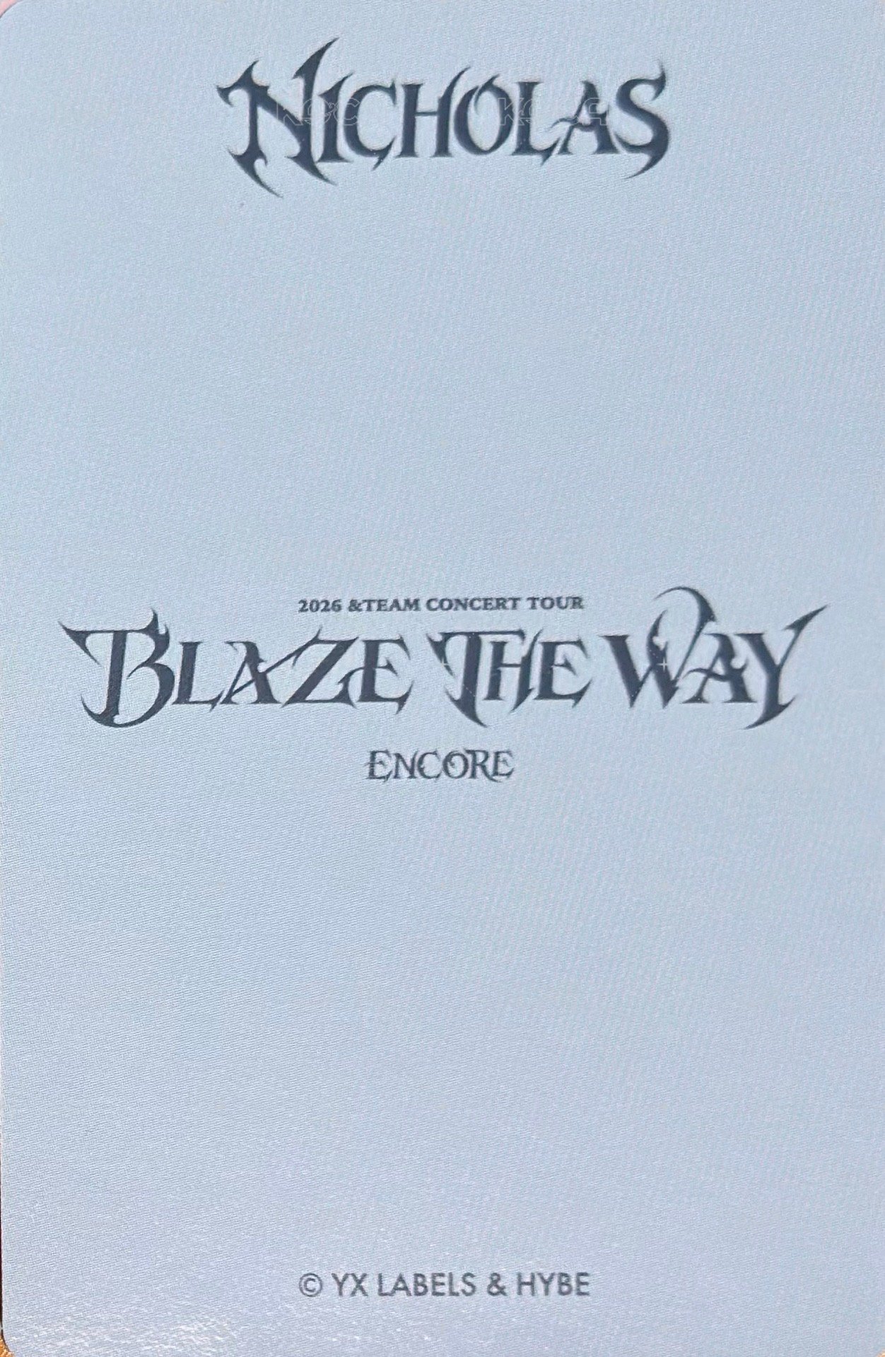 BTW ENCORE 埼玉場 隨機卡 Live Photo 背面