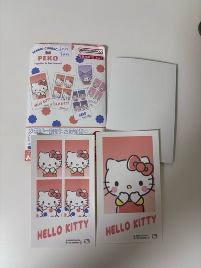 kitty證件照貼紙（牛奶妹聯名）