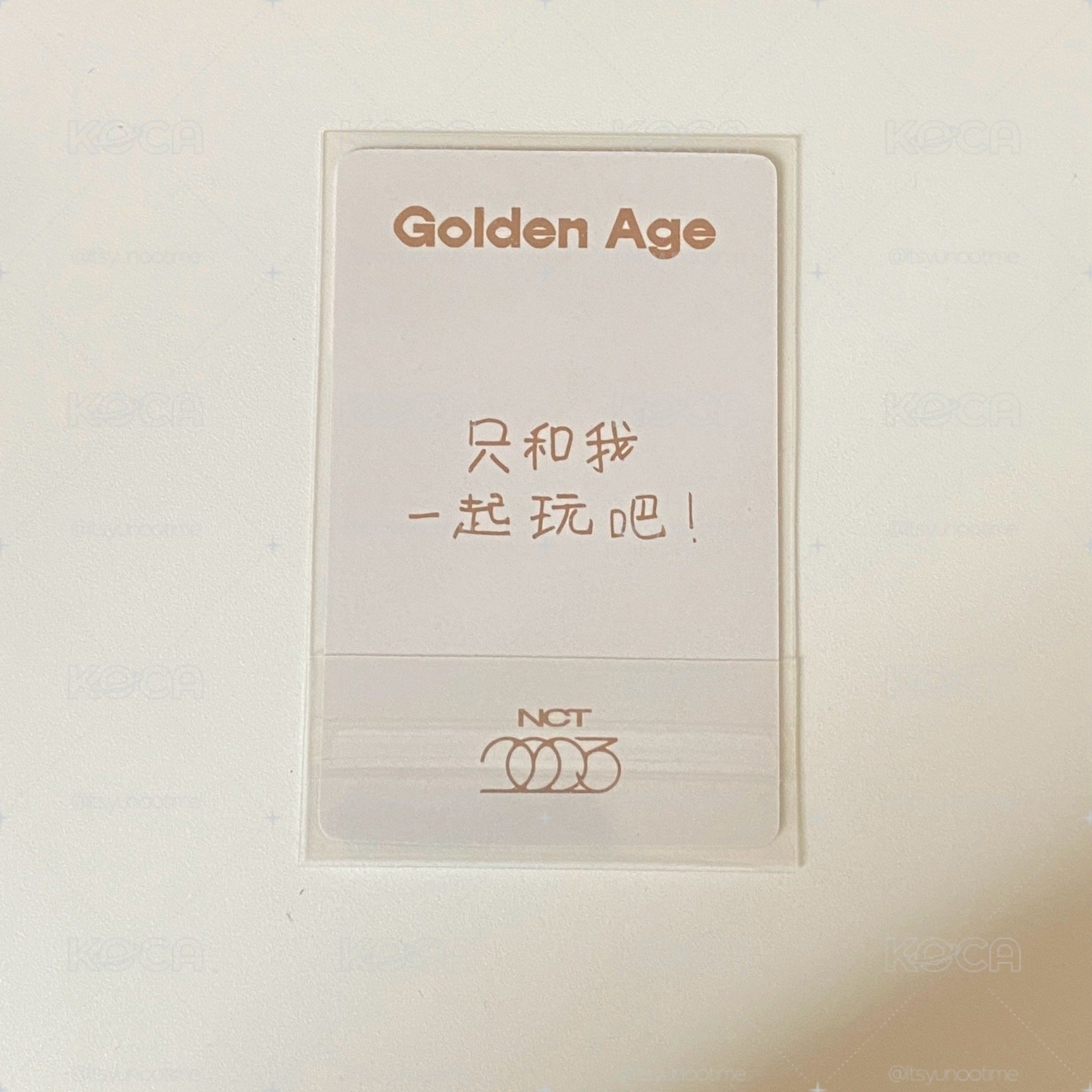 NCT2023 JAEHYUN在玹 一直娛2.0 中文卡背 只和我一起玩吧！