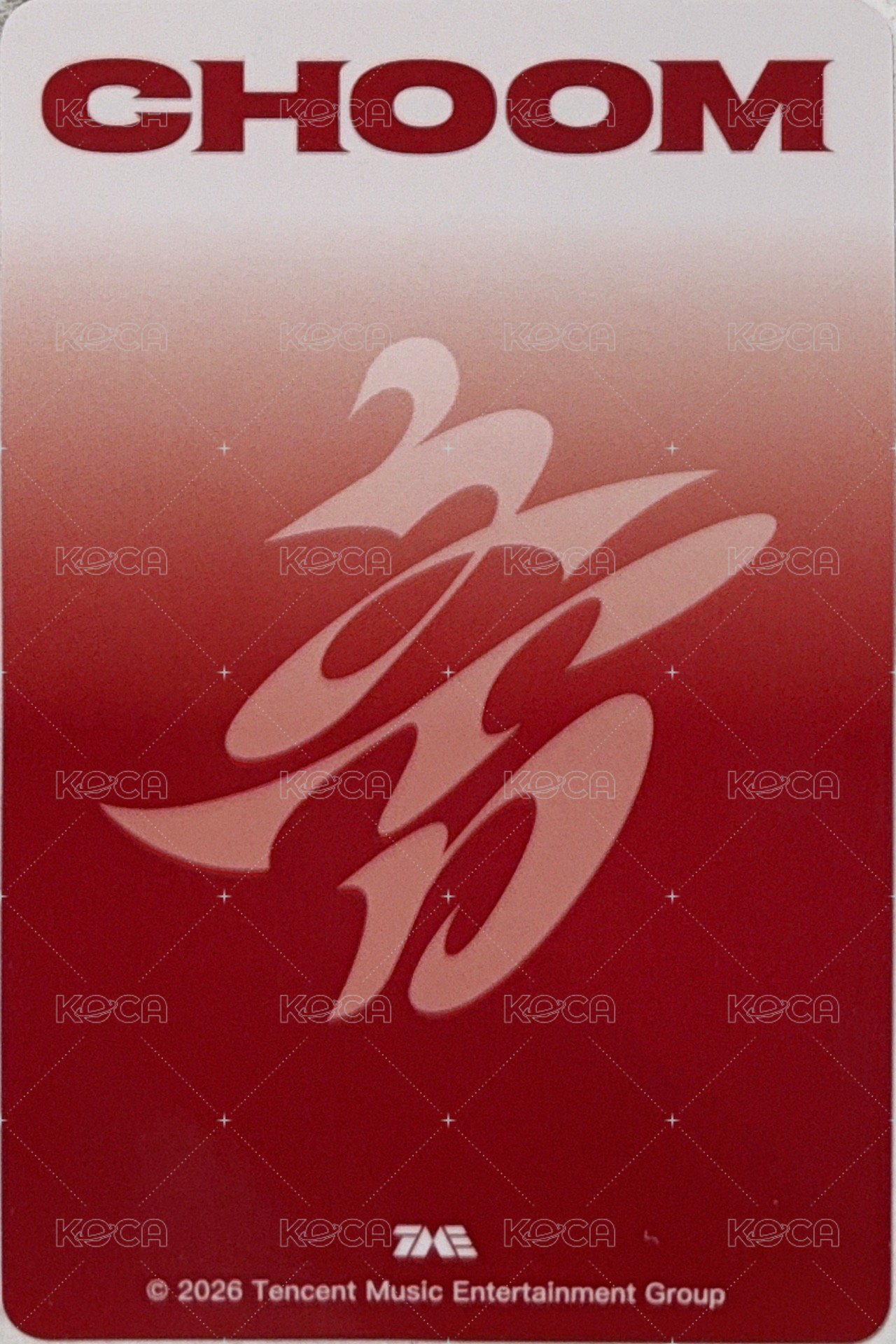 춤 (CHOOM) QQ音樂 一星 Starlight card 記憶捕捉卡 Back