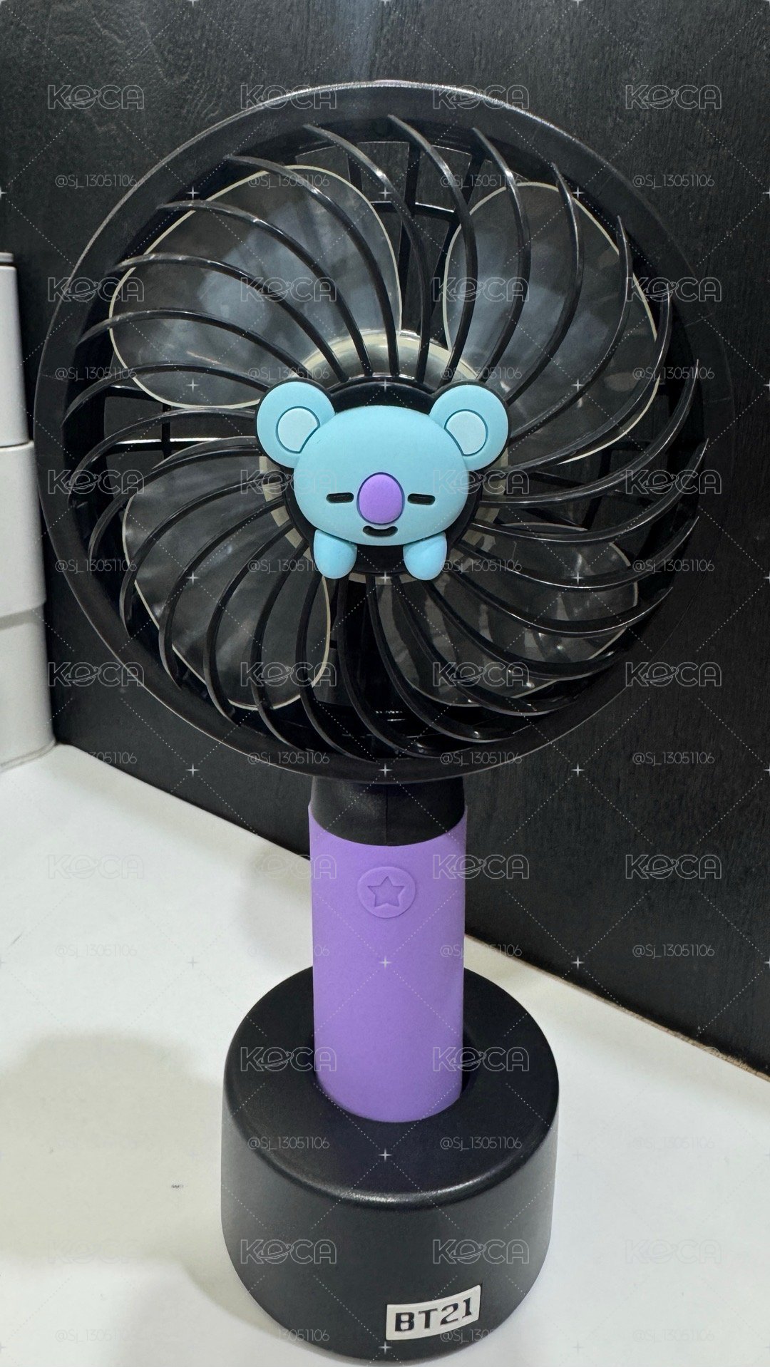 BT21 KOYA（藍色無尾熊造型）手持／手提風扇