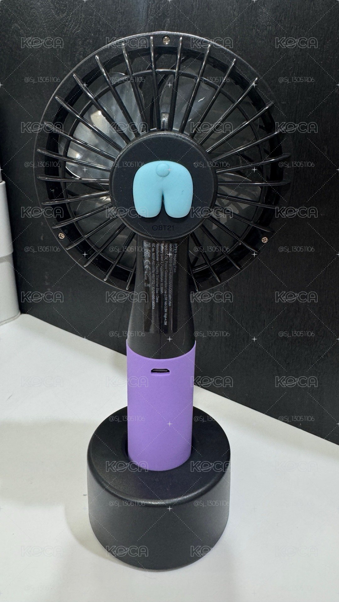 BT21 KOYA（藍色無尾熊造型）手持／手提風扇