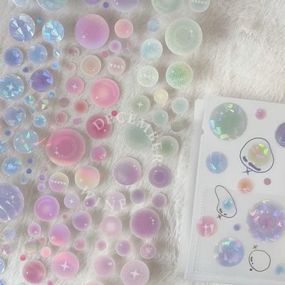 細閃手帳貼 碎玻璃泡泡貼 100公分4色
