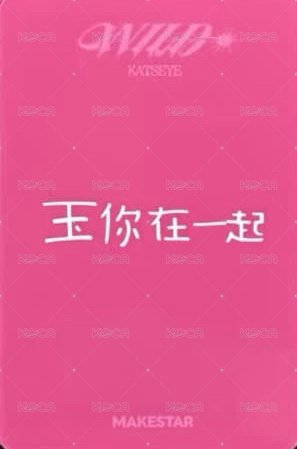 WILD ms 特典卡  背面