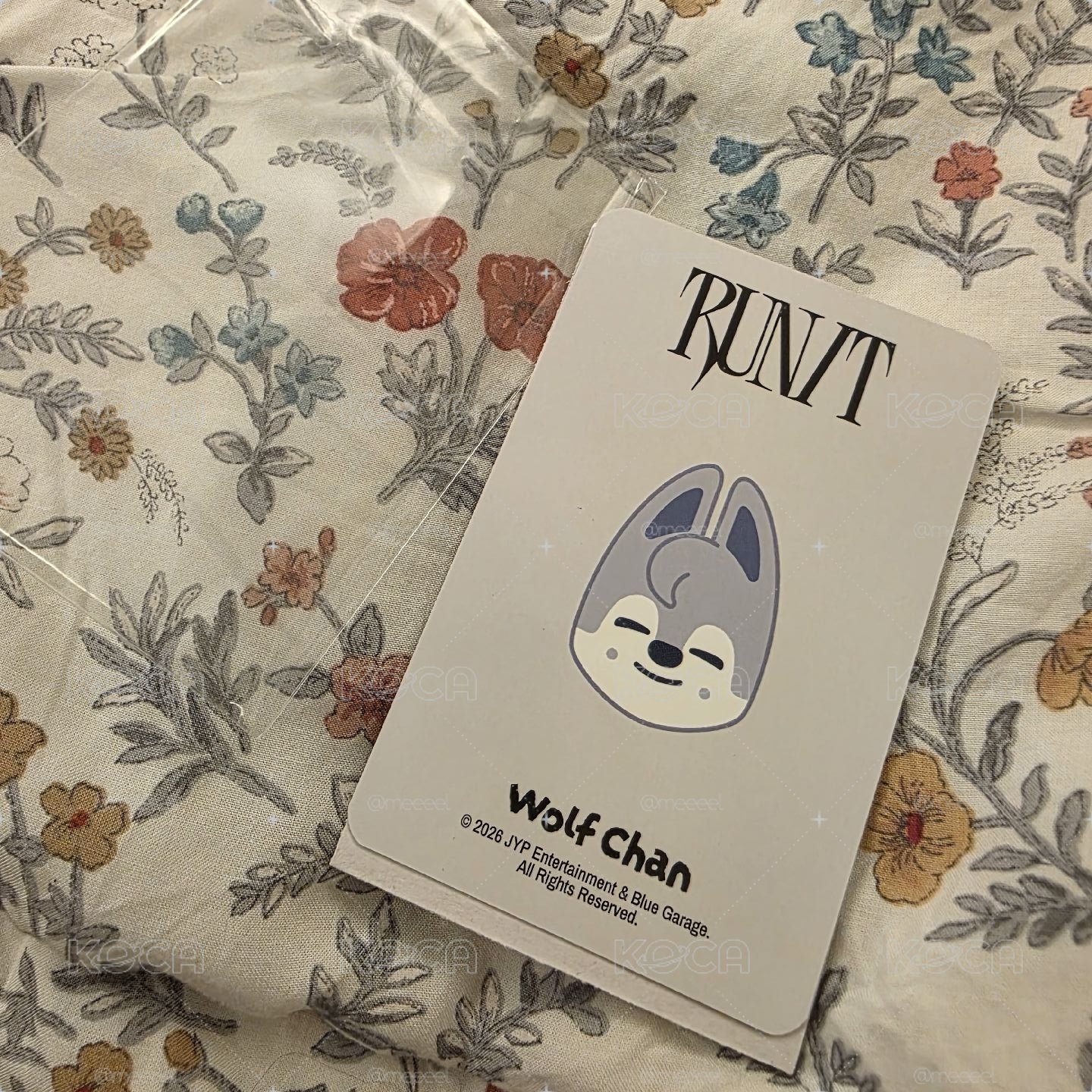 skz run it 世巡 燦 側背包附卡