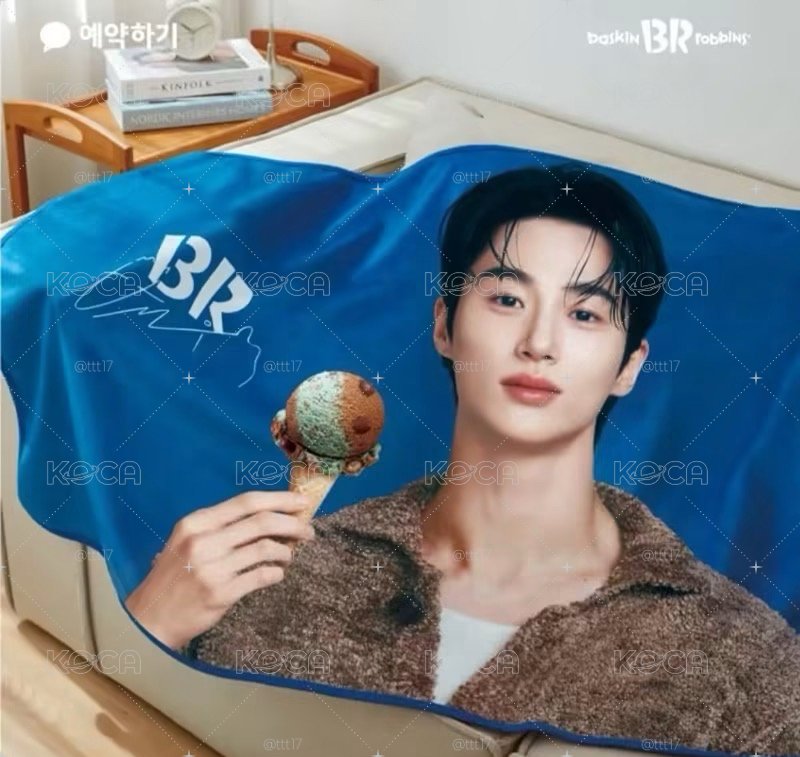 邊佑錫 BR 冰淇淋 毛毯