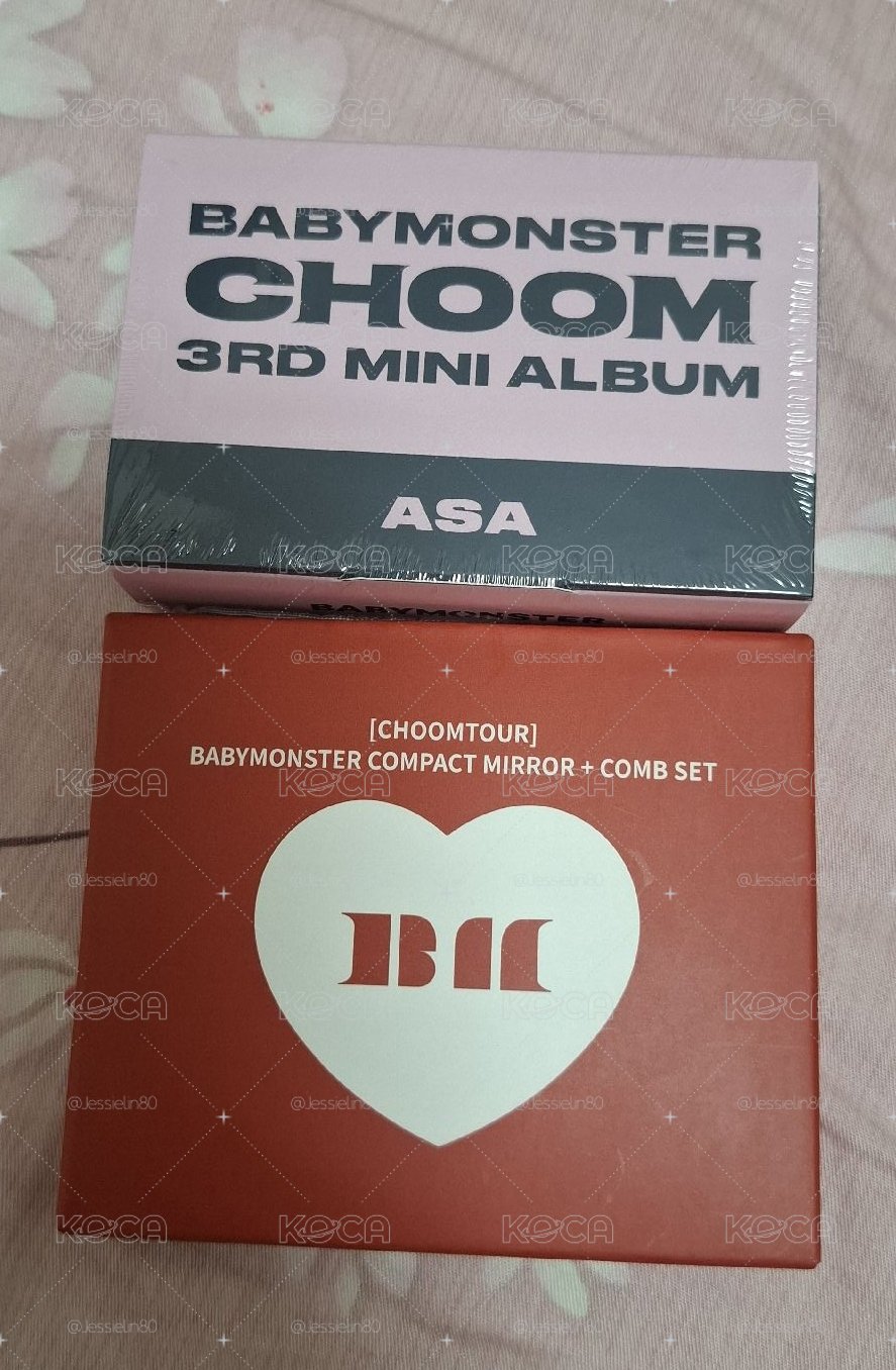 現貨不用等！ [CHOOMTOUR]化妝鏡+隨身梳子套組 +ASA 娃專未拆