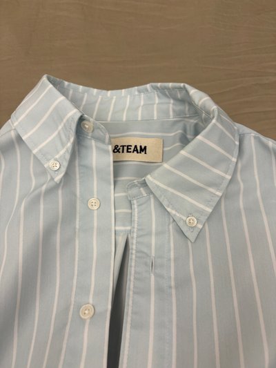 zozotown stripe shirt 藍色