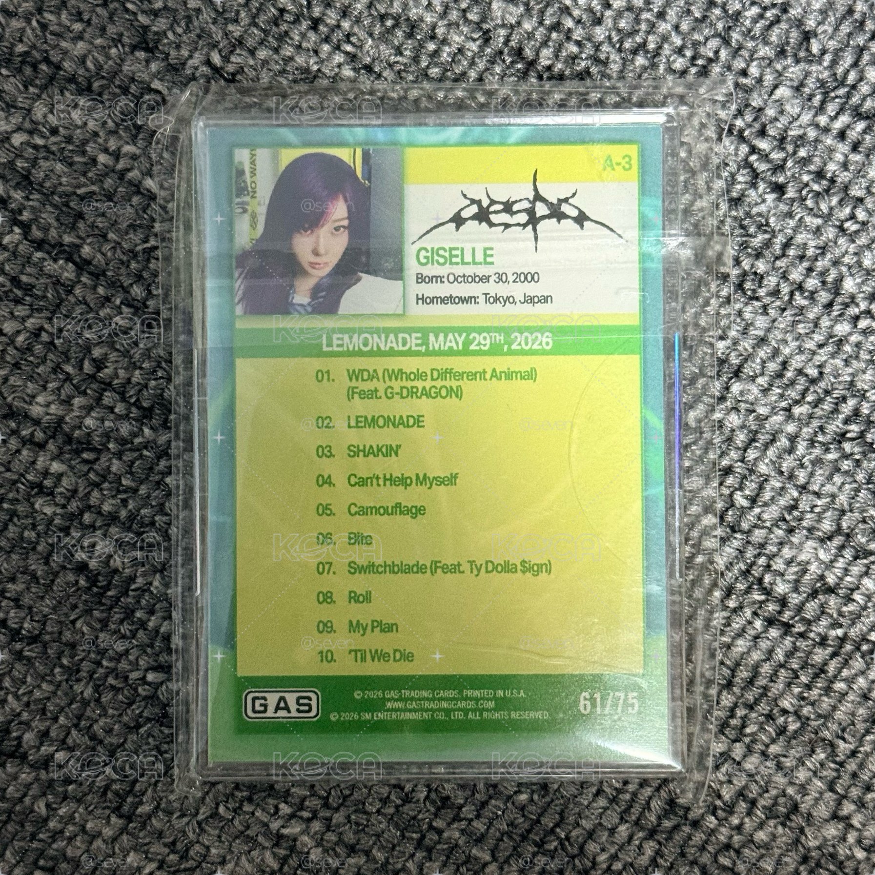 LEMONADE GAS 普版 隨機卡 特卡吉整組