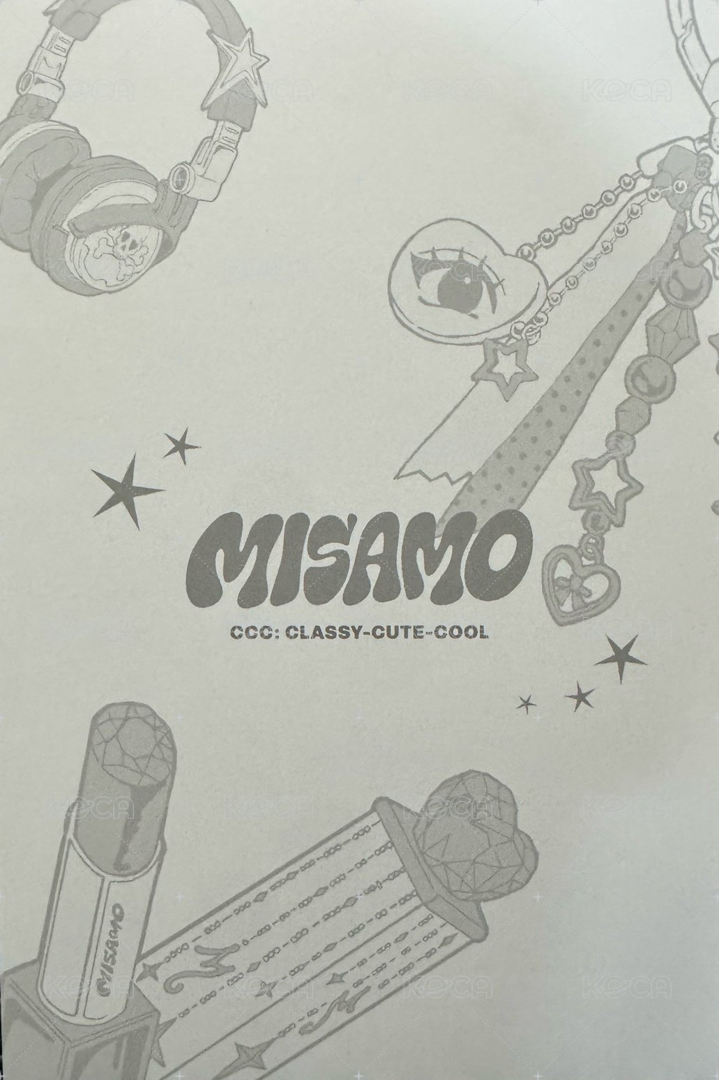 MISAMO 三週年快閃 明信片  背面