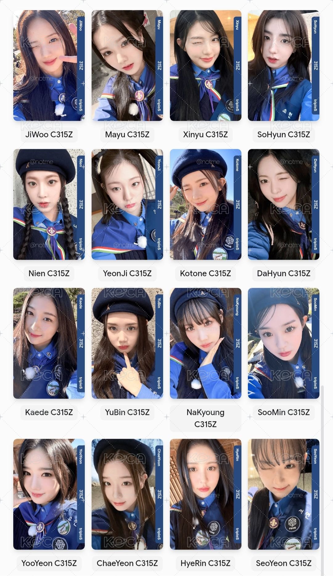 tripleS C315 徽章戰爭 電子卡