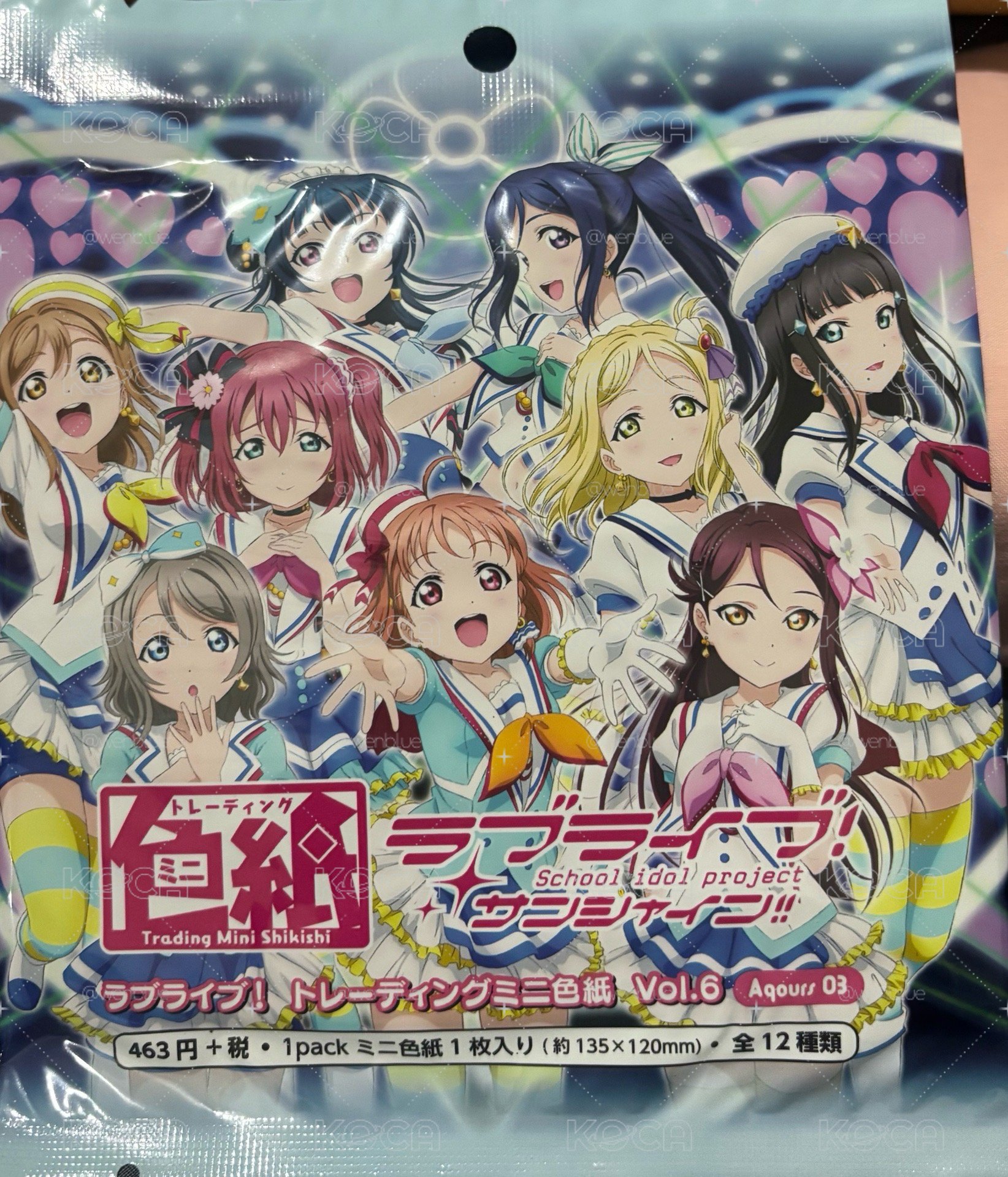 LoveLive!貼紙 墊板 書籤 二代團色紙