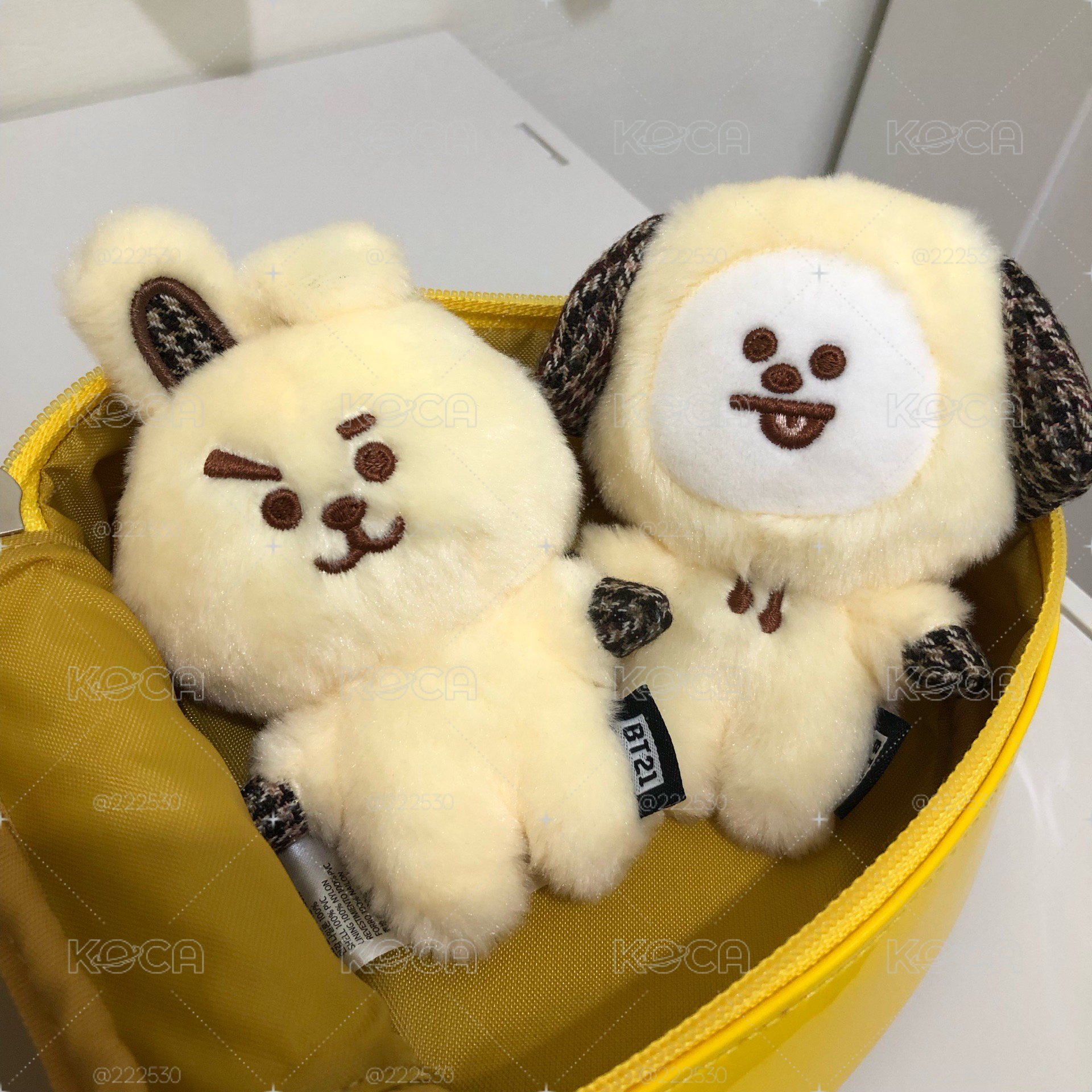 BT21 日本限定 絕版 千鳥格紋 Chimmy Cooky 吊飾（一起售不拆）