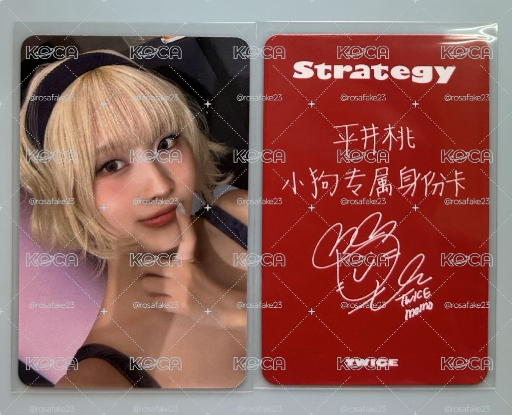 TWICE Momo 中文卡背 平井桃小狗專屬身分卡