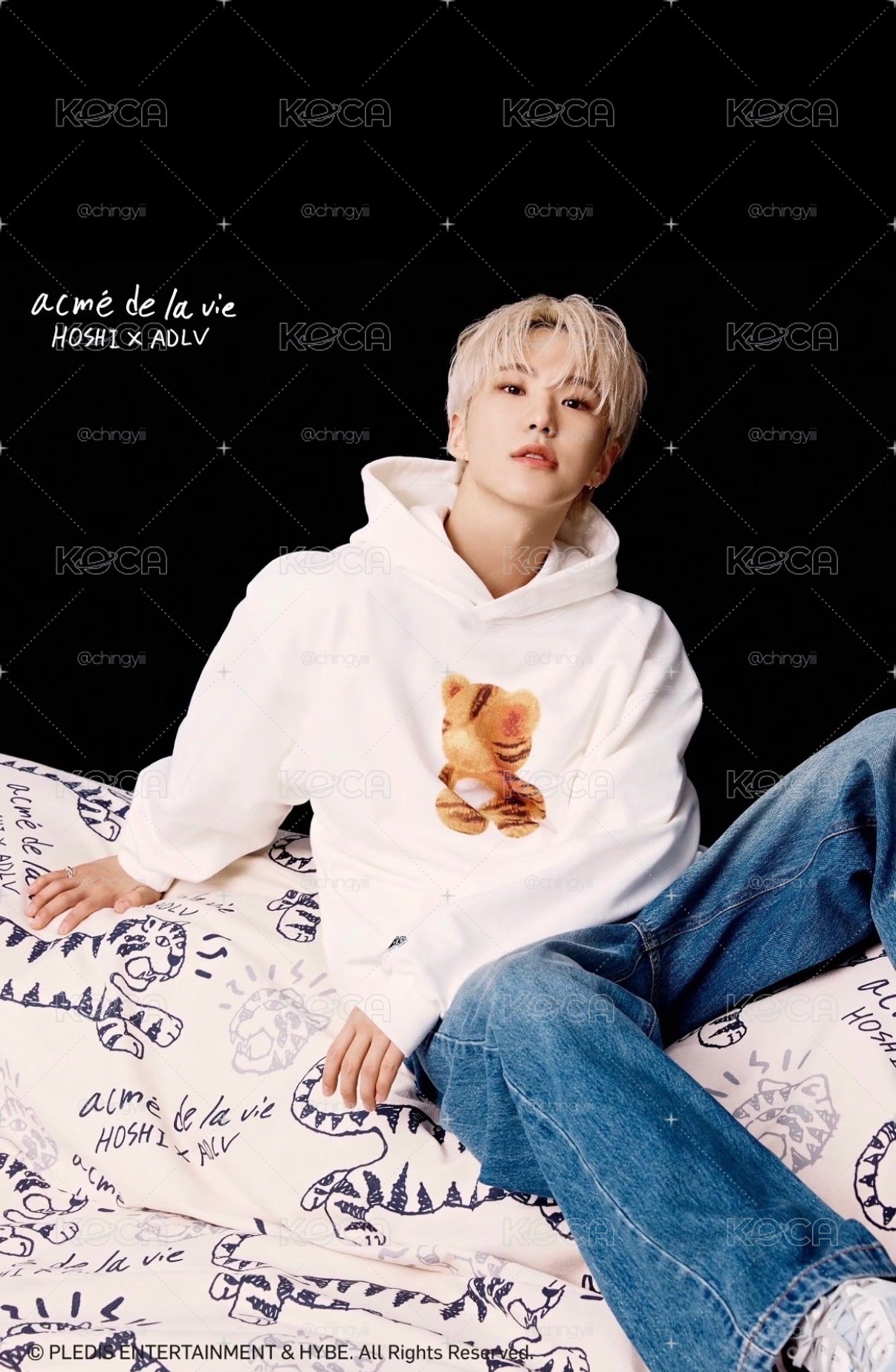 HOSHI x ADLV 聯名帽T 白 size1