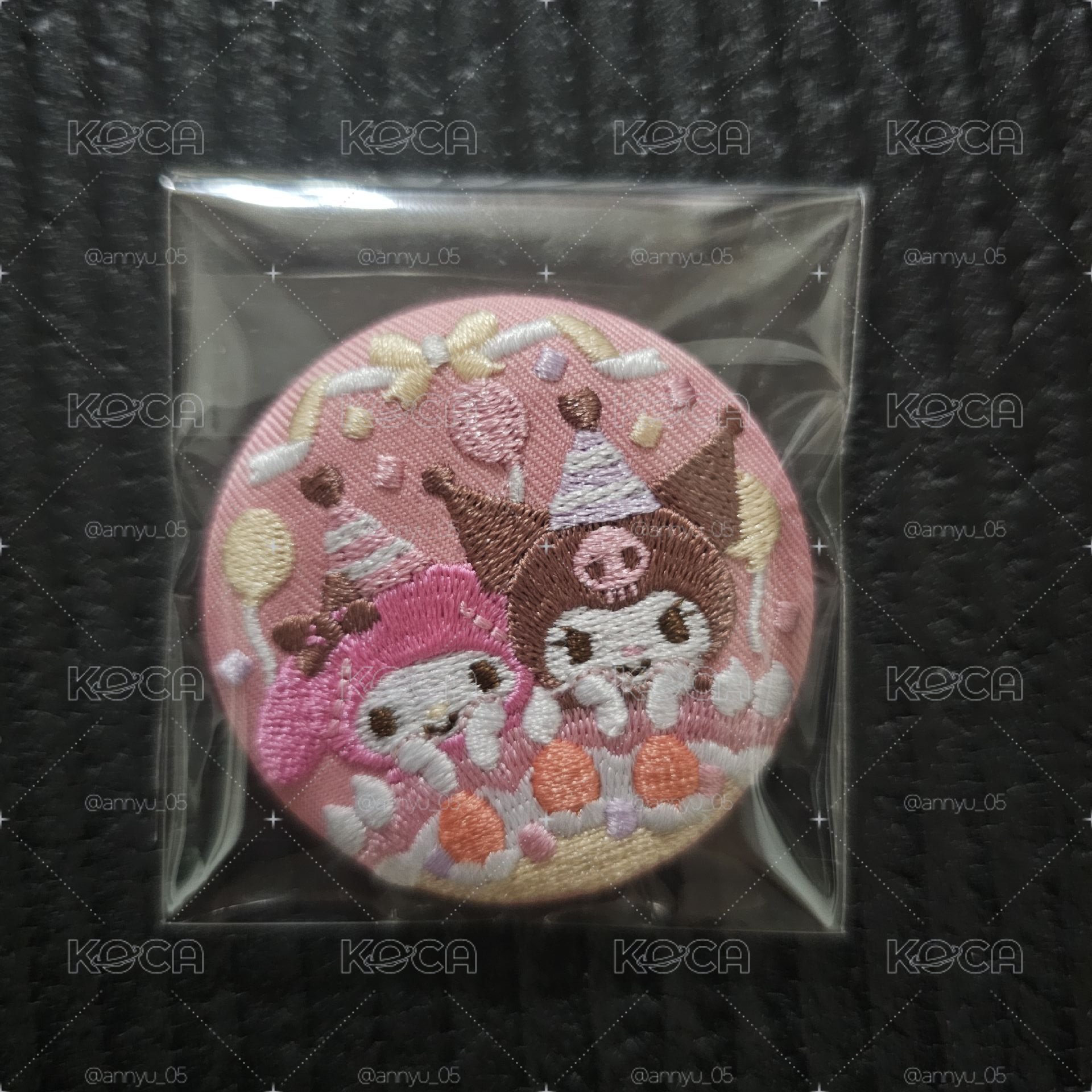 サンリオキャラクターズ 刺繍缶バッ ジビスケット3
