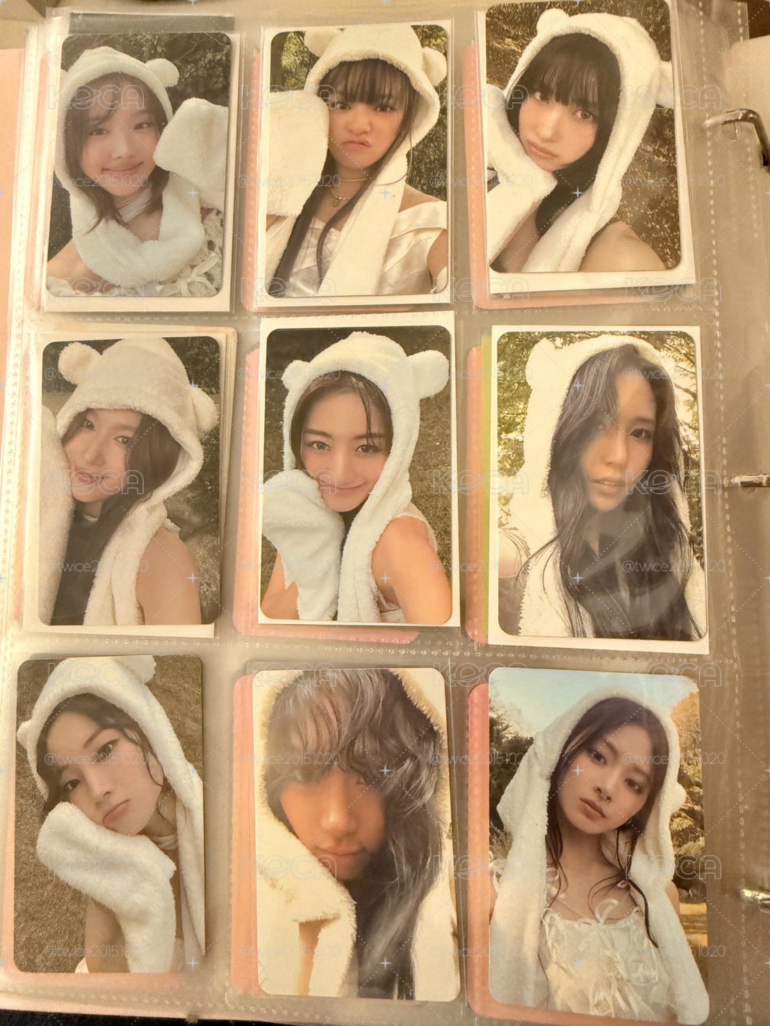TWICE 熊帽卡一套