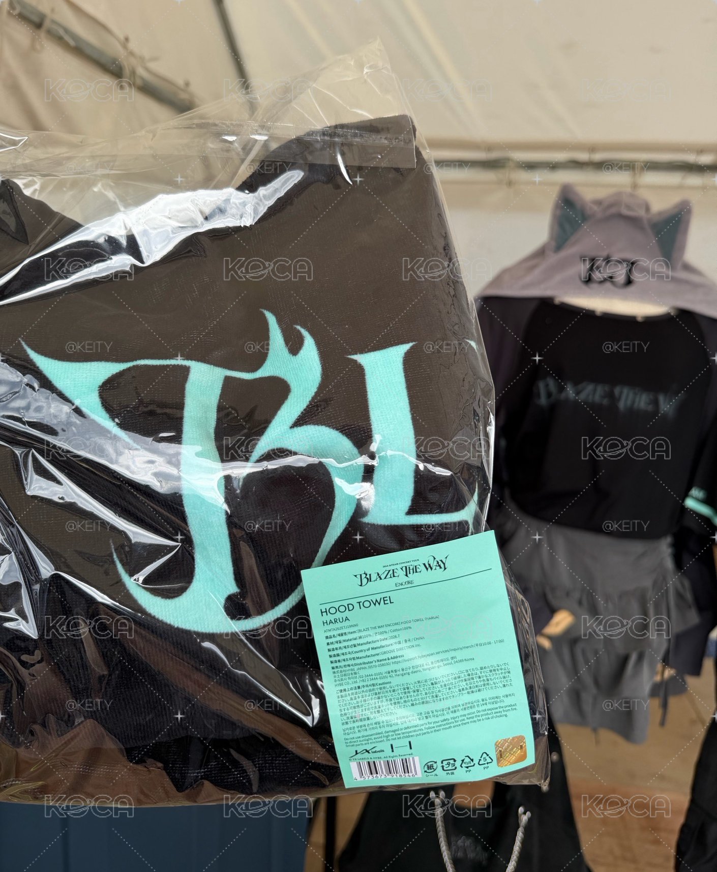 BTW ENCORE &TEAM HARUA連帽毛巾