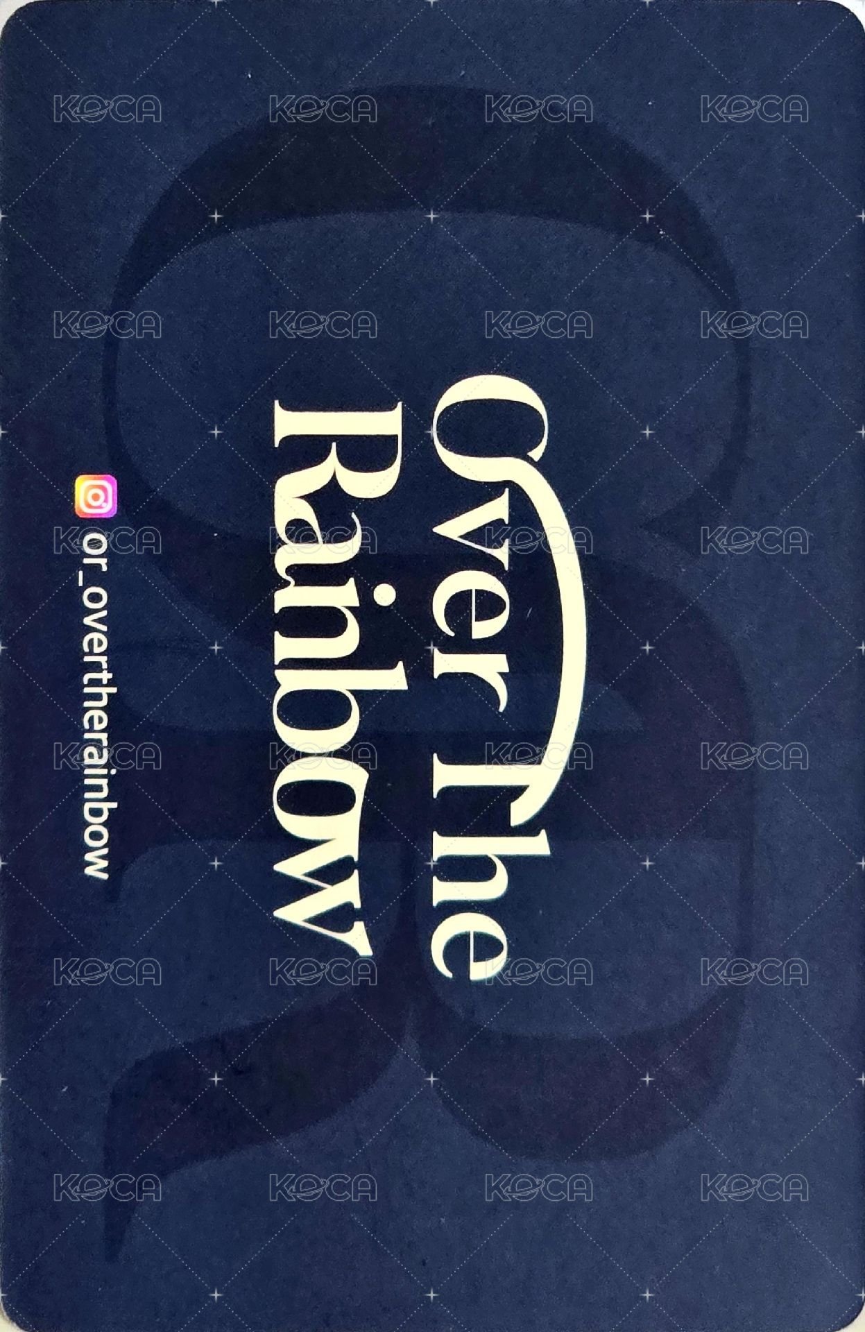 Over the Rainbow RBW cafe 特別活動 甜點套餐 特典卡  背面