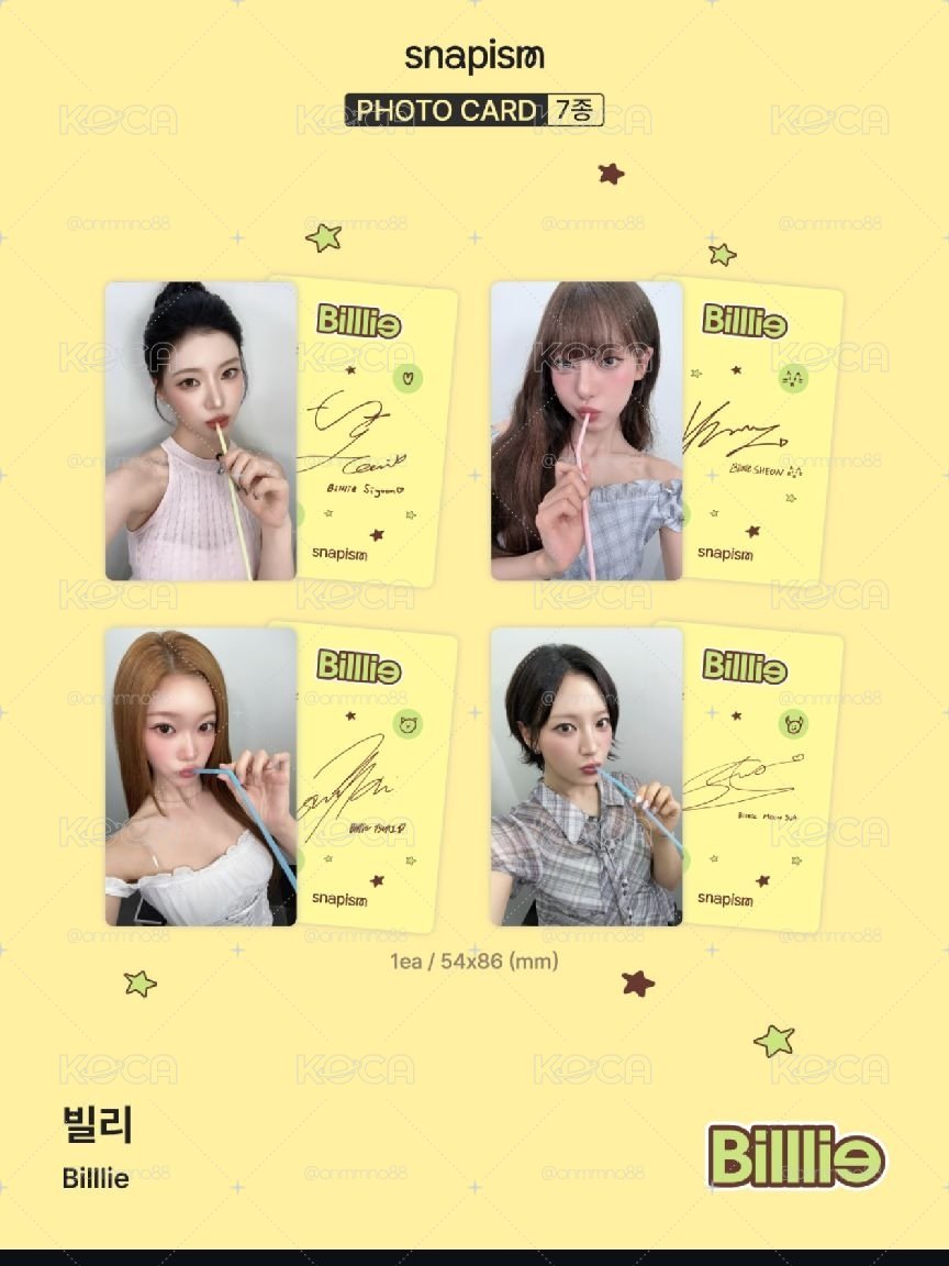 billlie snapism 印製卡